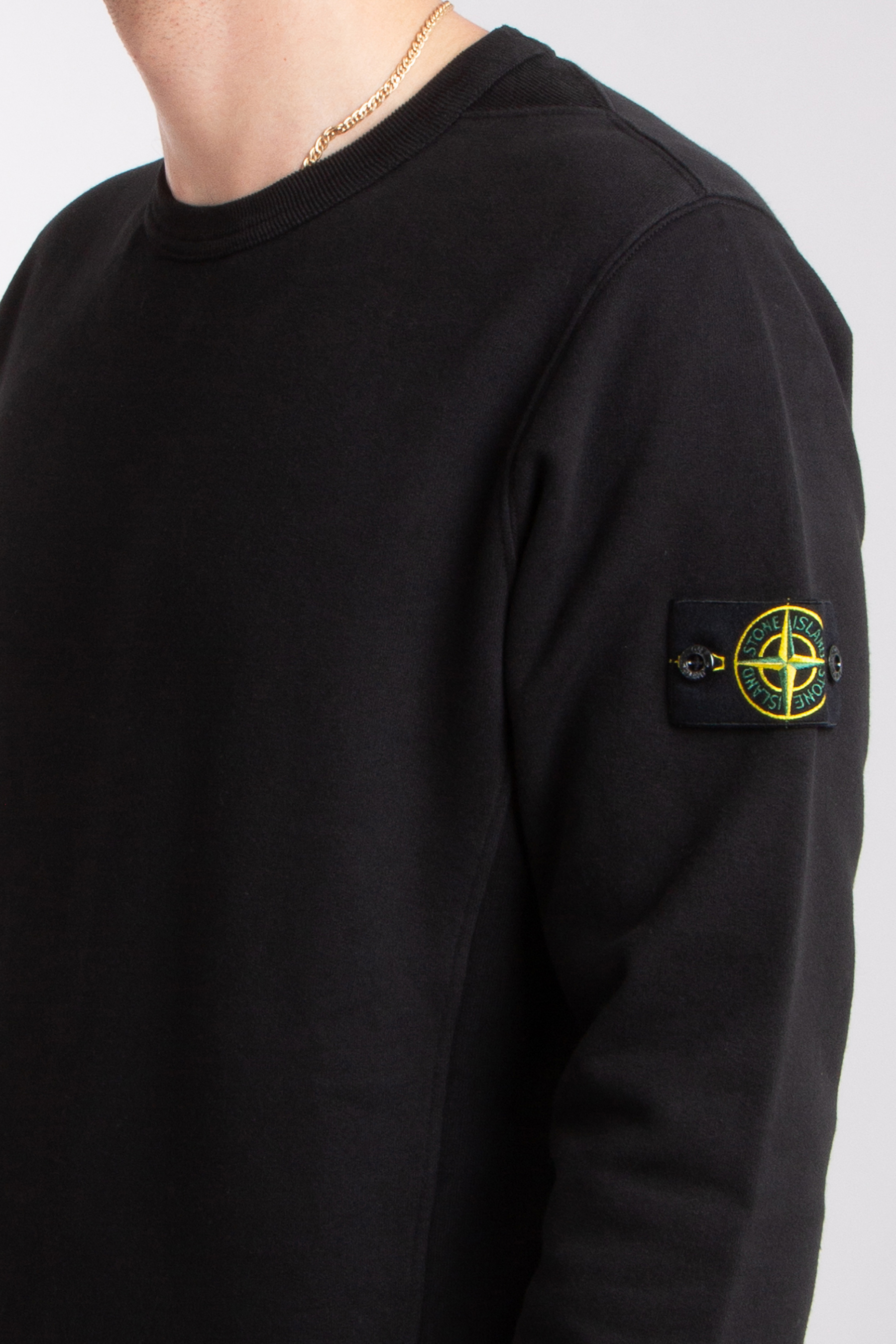 STONE ISLAND Brushed Organic Cotton Fleece Sweatshirt