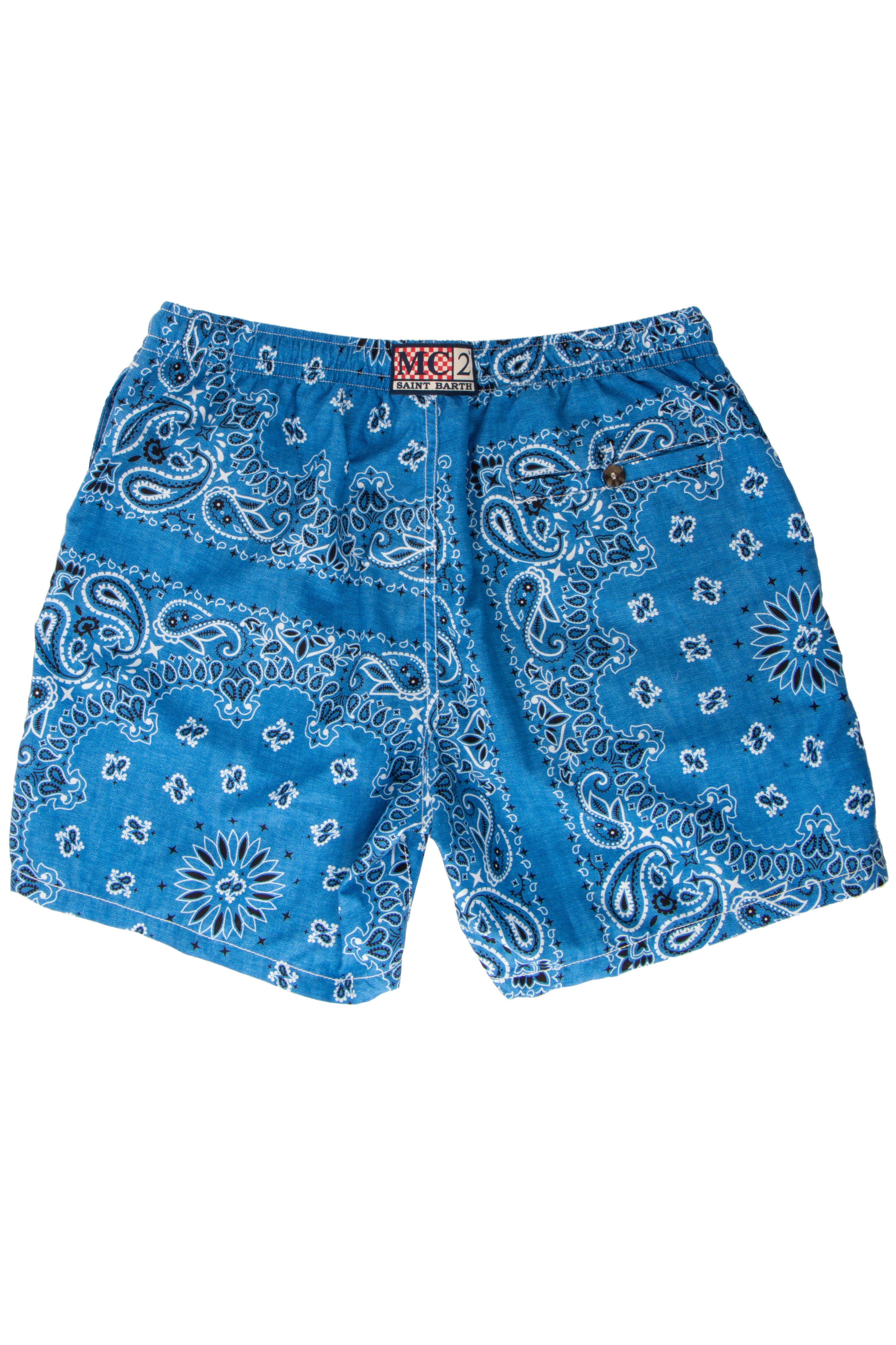 MC 2 SAINT BARTH Bandana Print Swim Shorts Caprese  