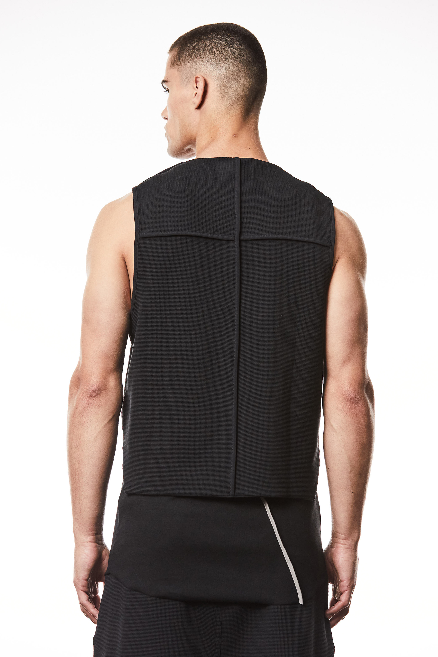 THOM KROM Structured Cotton Stretch Jersey Vest