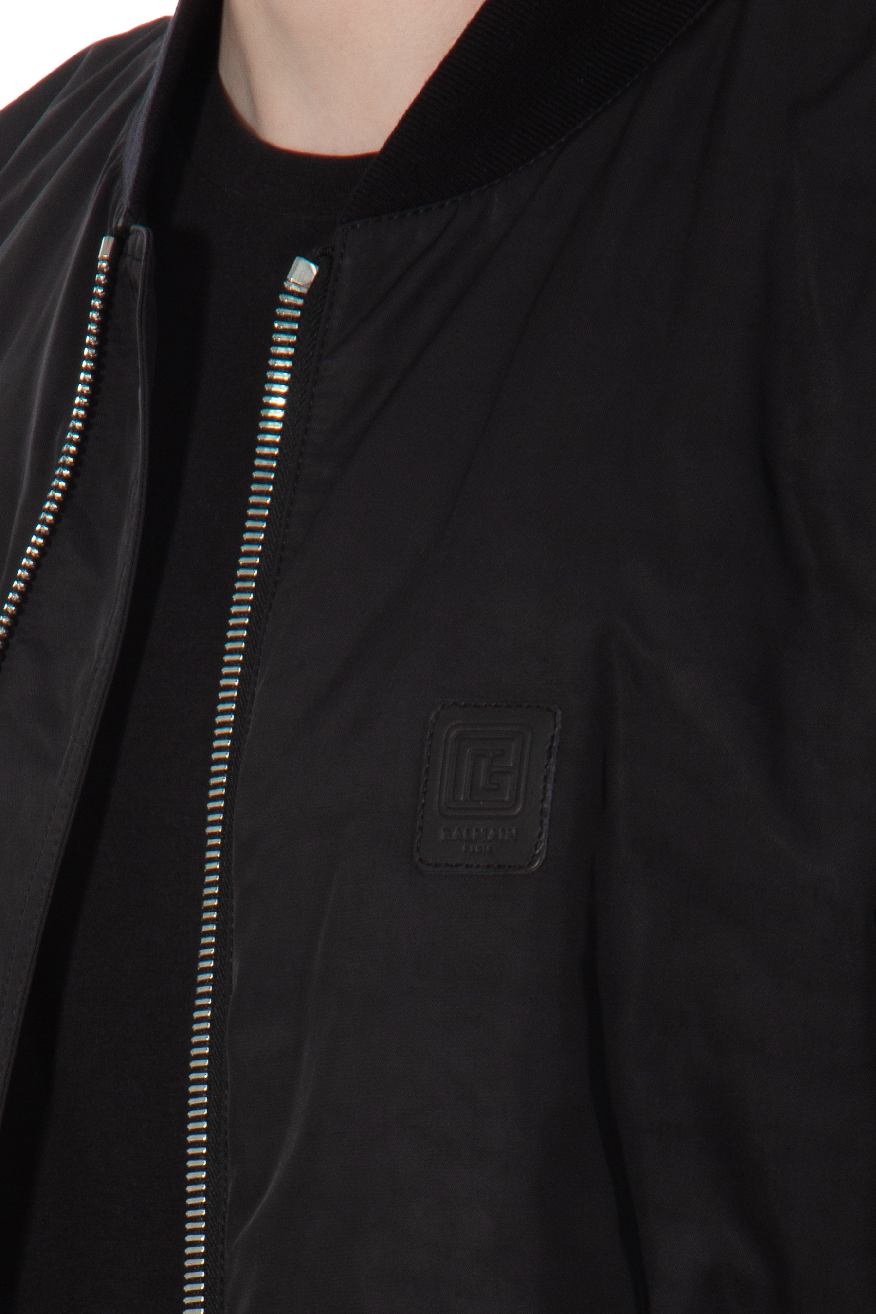 BALMAIN Monogrammed Leather Jacket