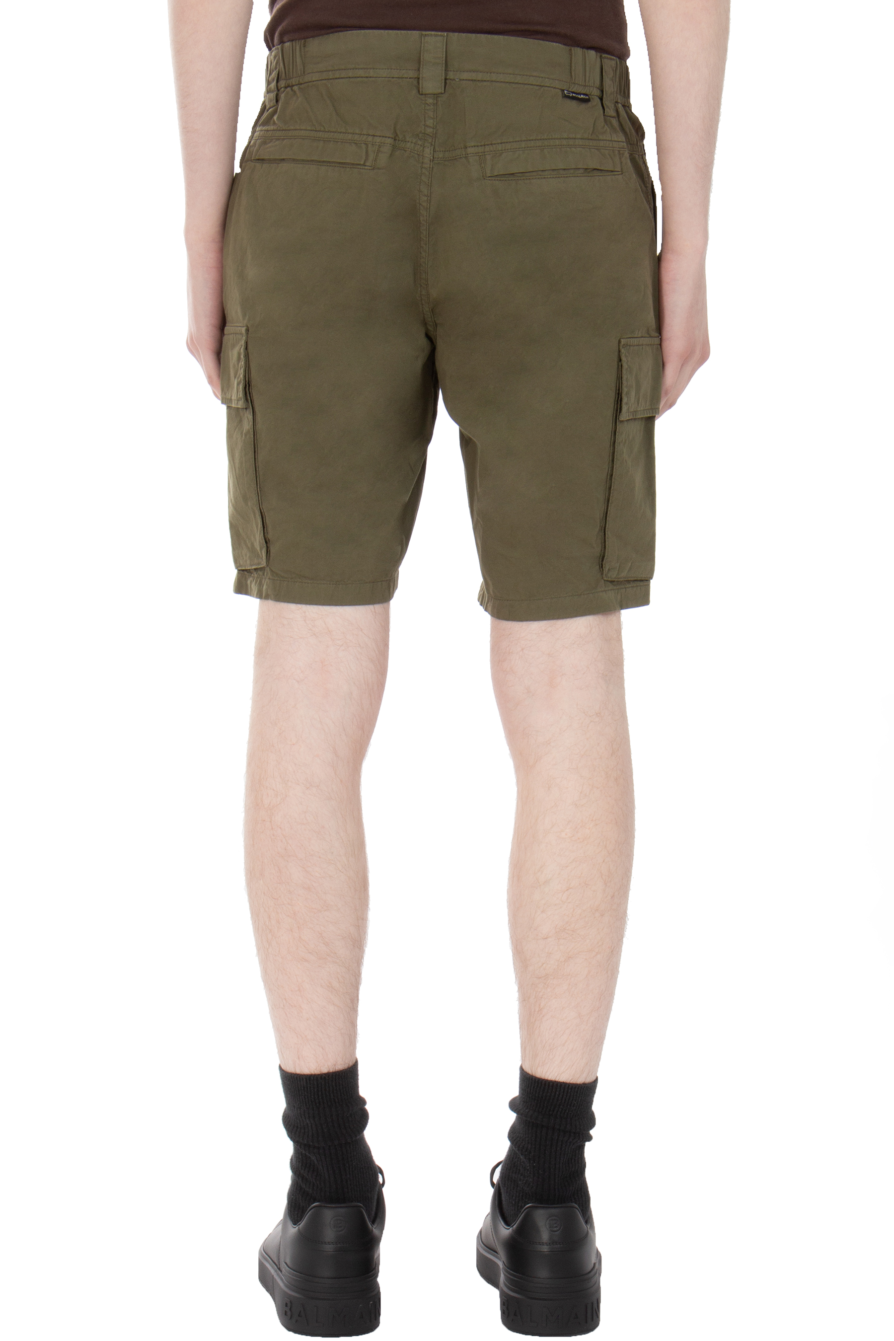 WOOLRICH Cotton Gabardine Cargo Shorts