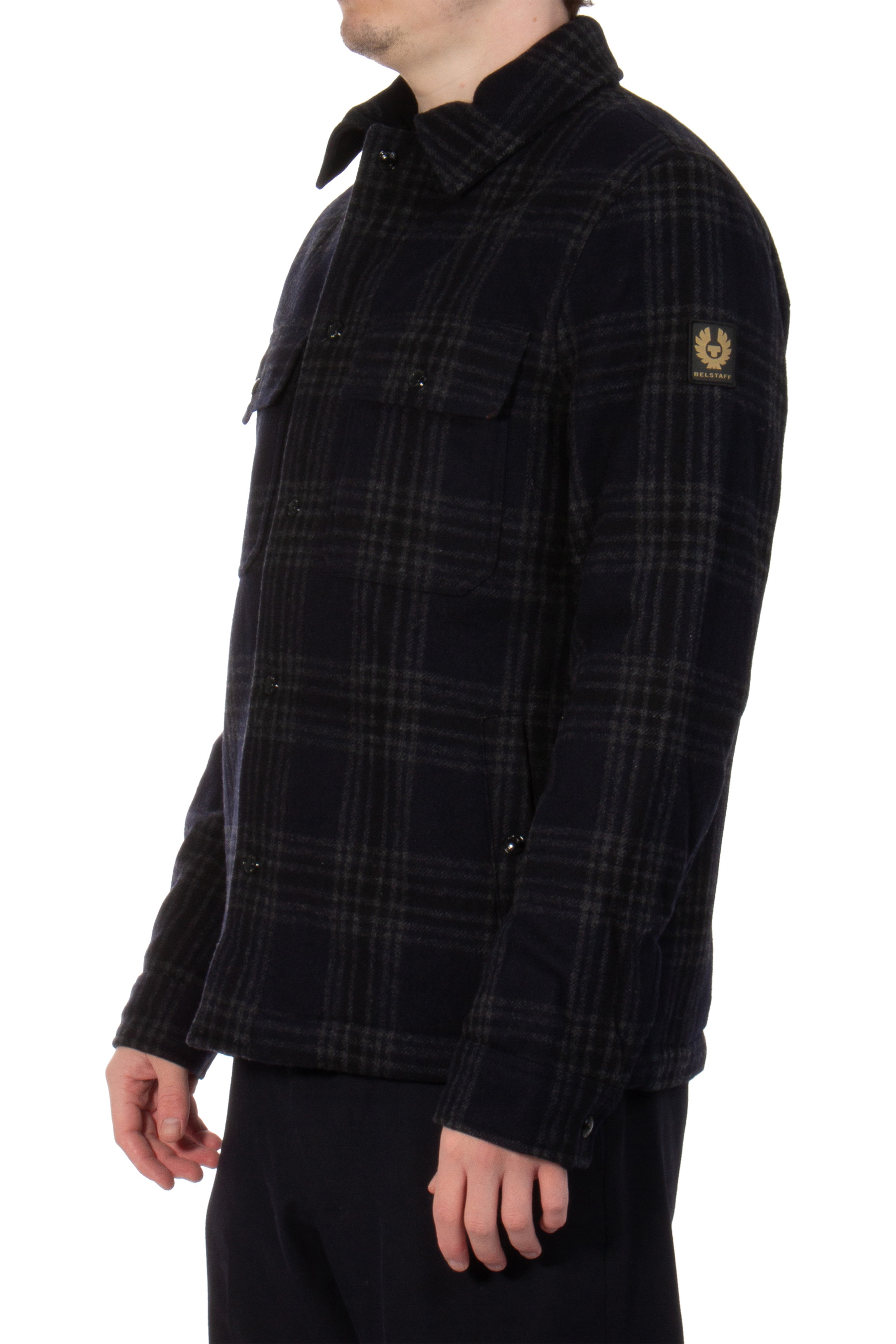 BELSTAFF Lined Checked Wool Blend Overshirt Longford