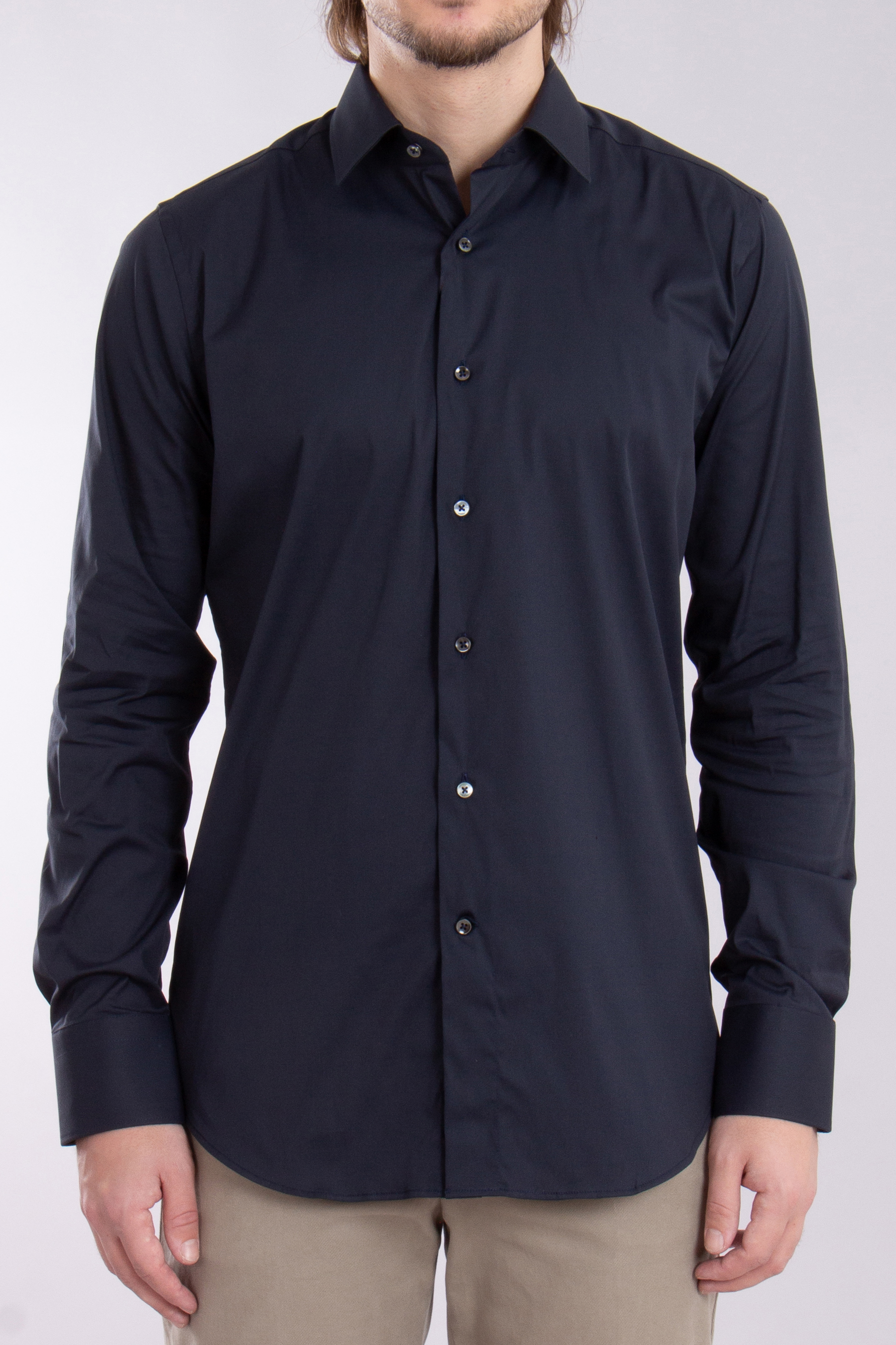 CANALI Regular Fit Cotton-Nylon-Stretch Shirt