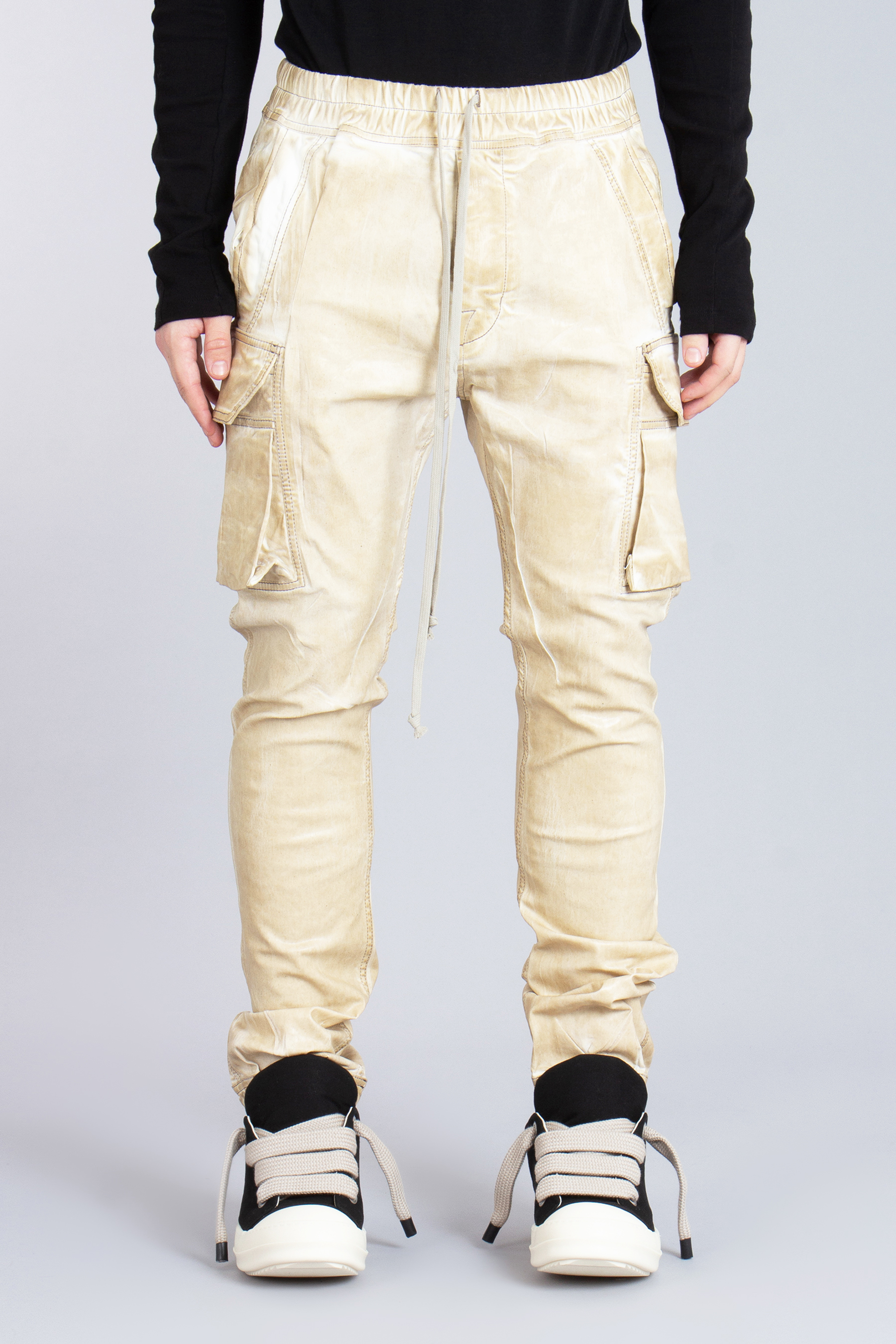 RICK OWENS DRKSHDW Mastodon Cut Overdyed Foil Stretch Denim Pants