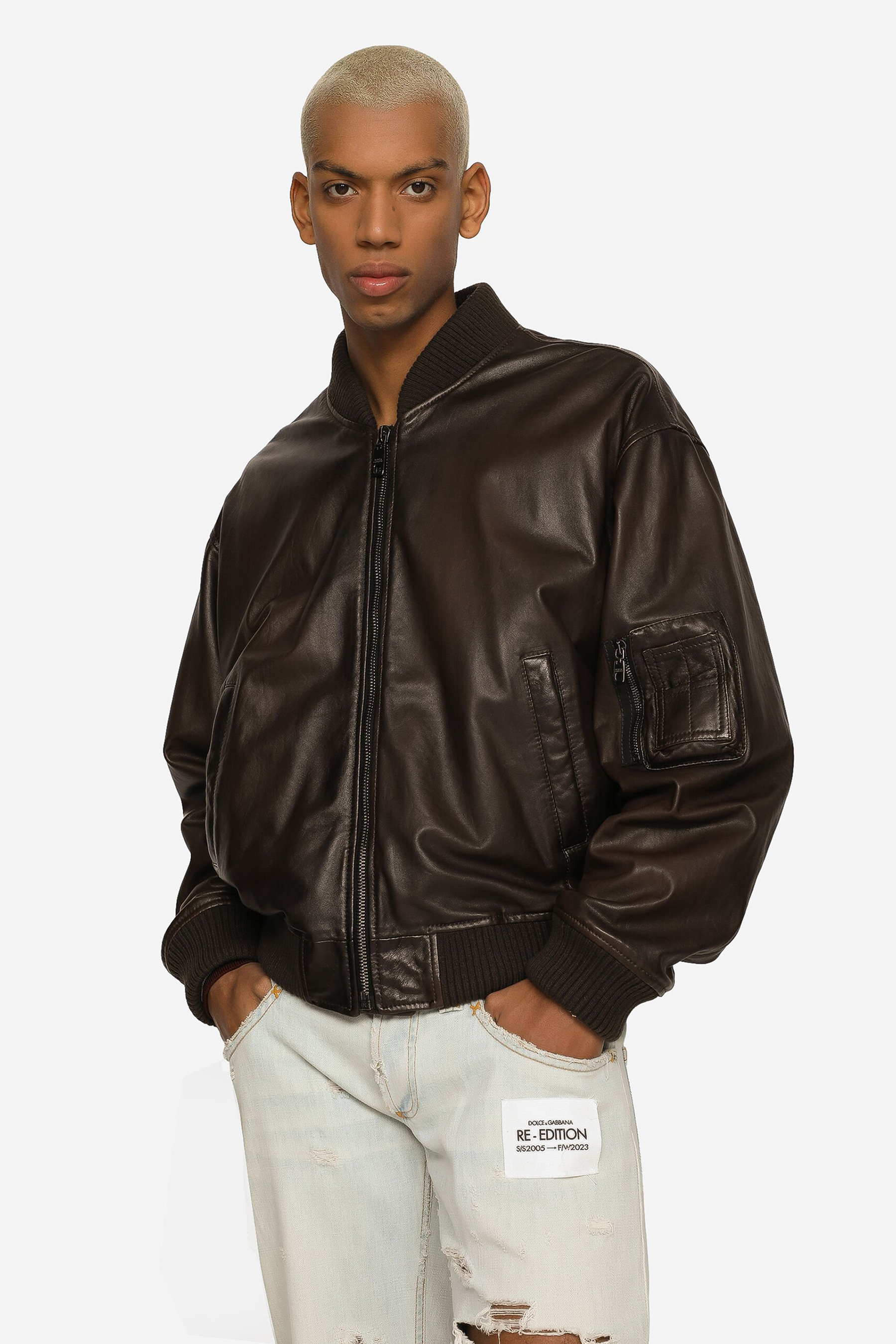 DOLCE & GABBANA Padded Leather Jacket