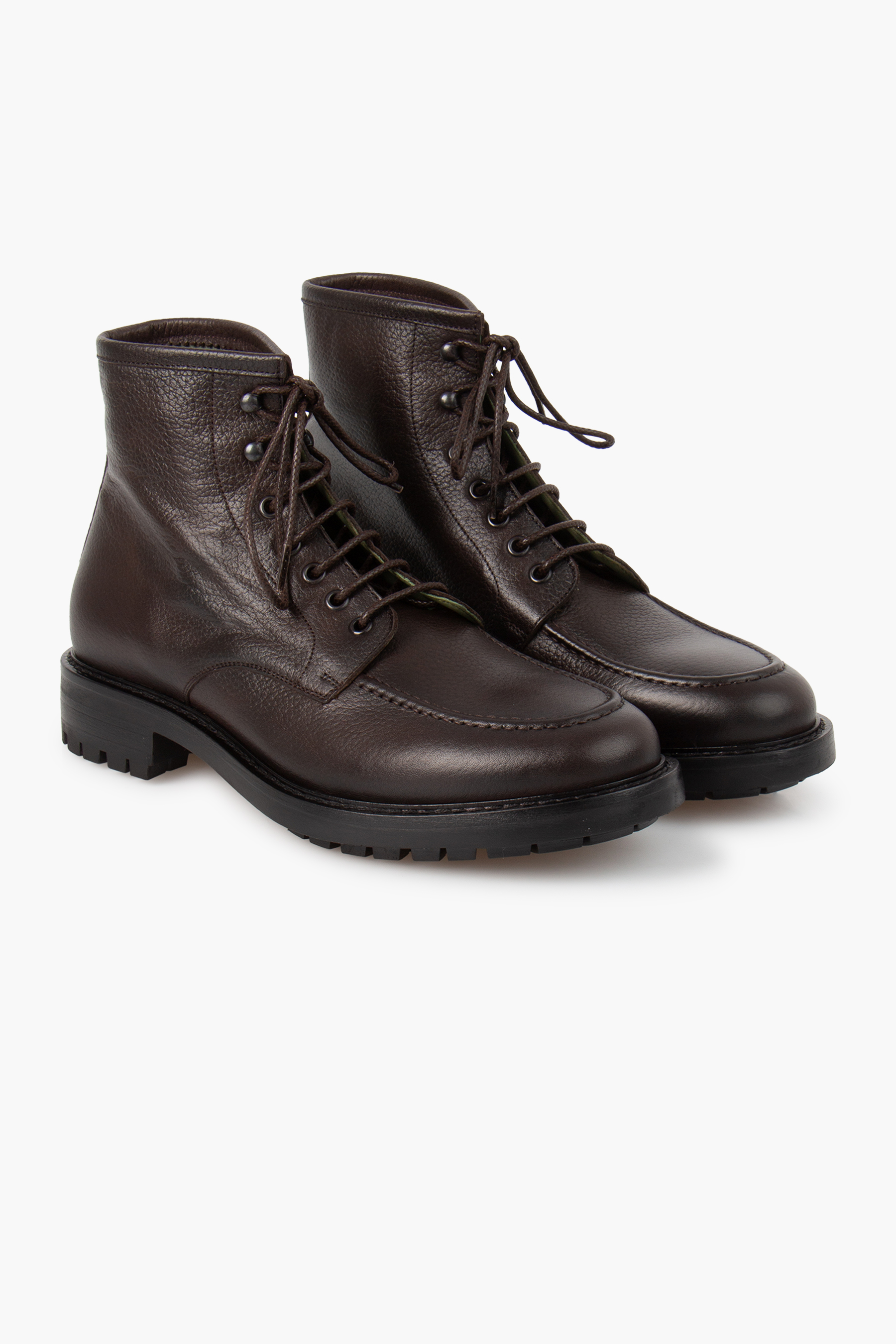 PAL ZILERI Grained Leather Ankle Boots