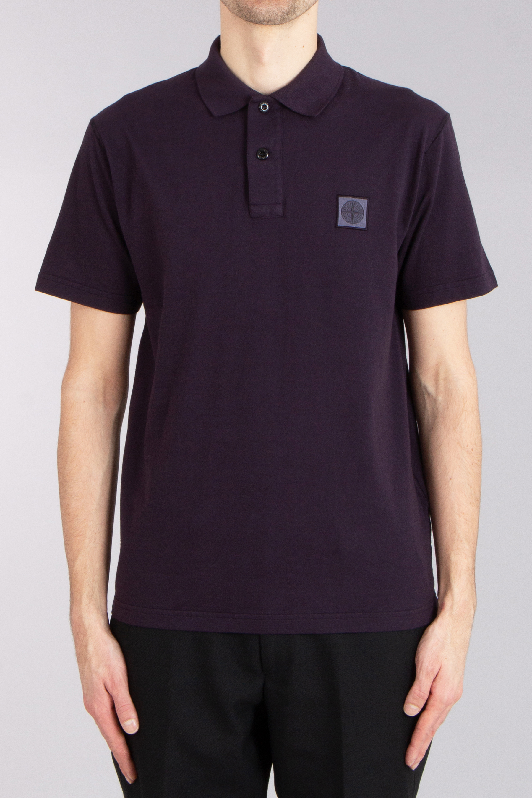 STONE ISLAND Fissato Effect Organic Cotton Jersey Polo Shirt 