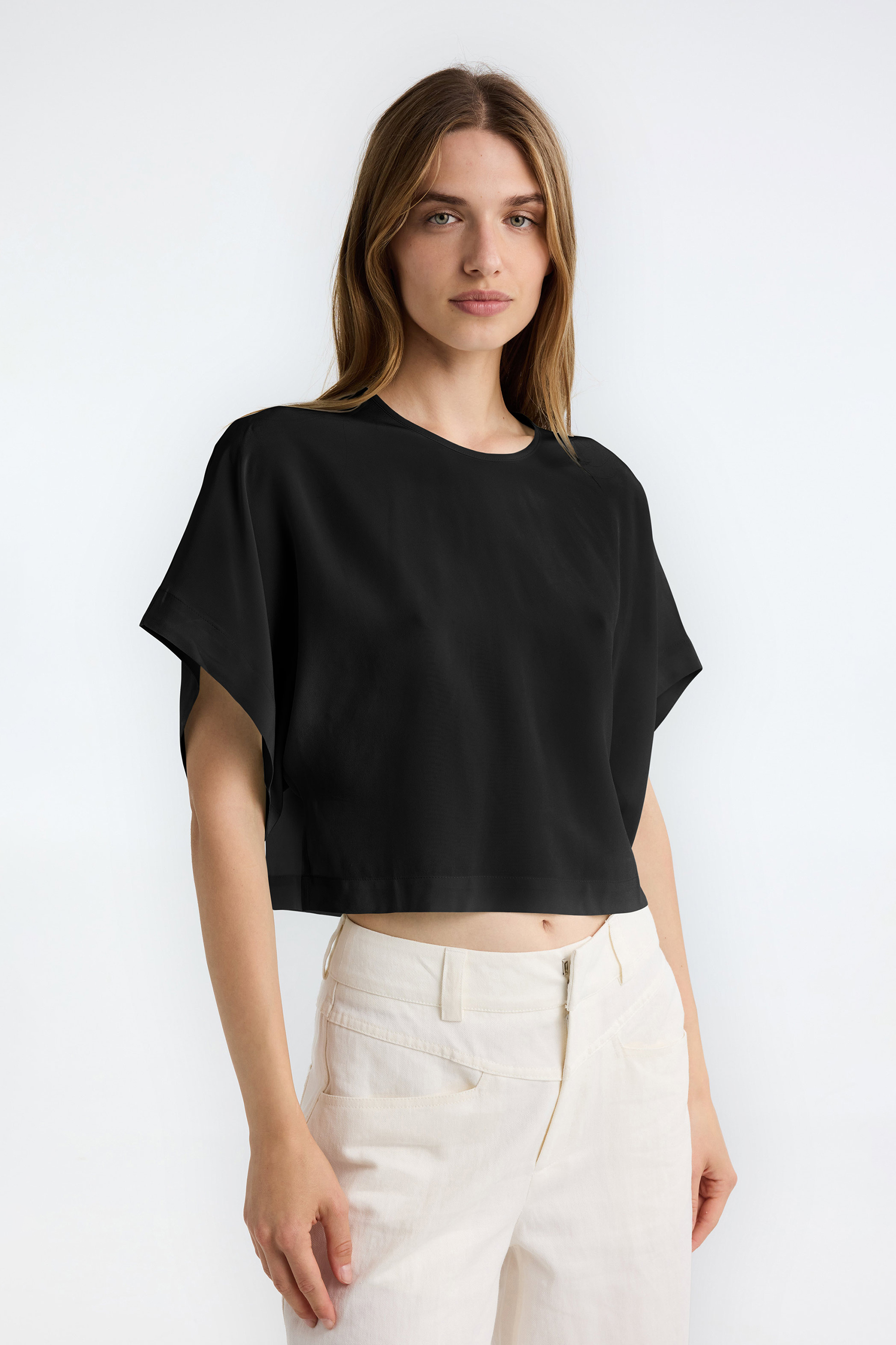 IHEART Wide Fit Silk Top Petrinea