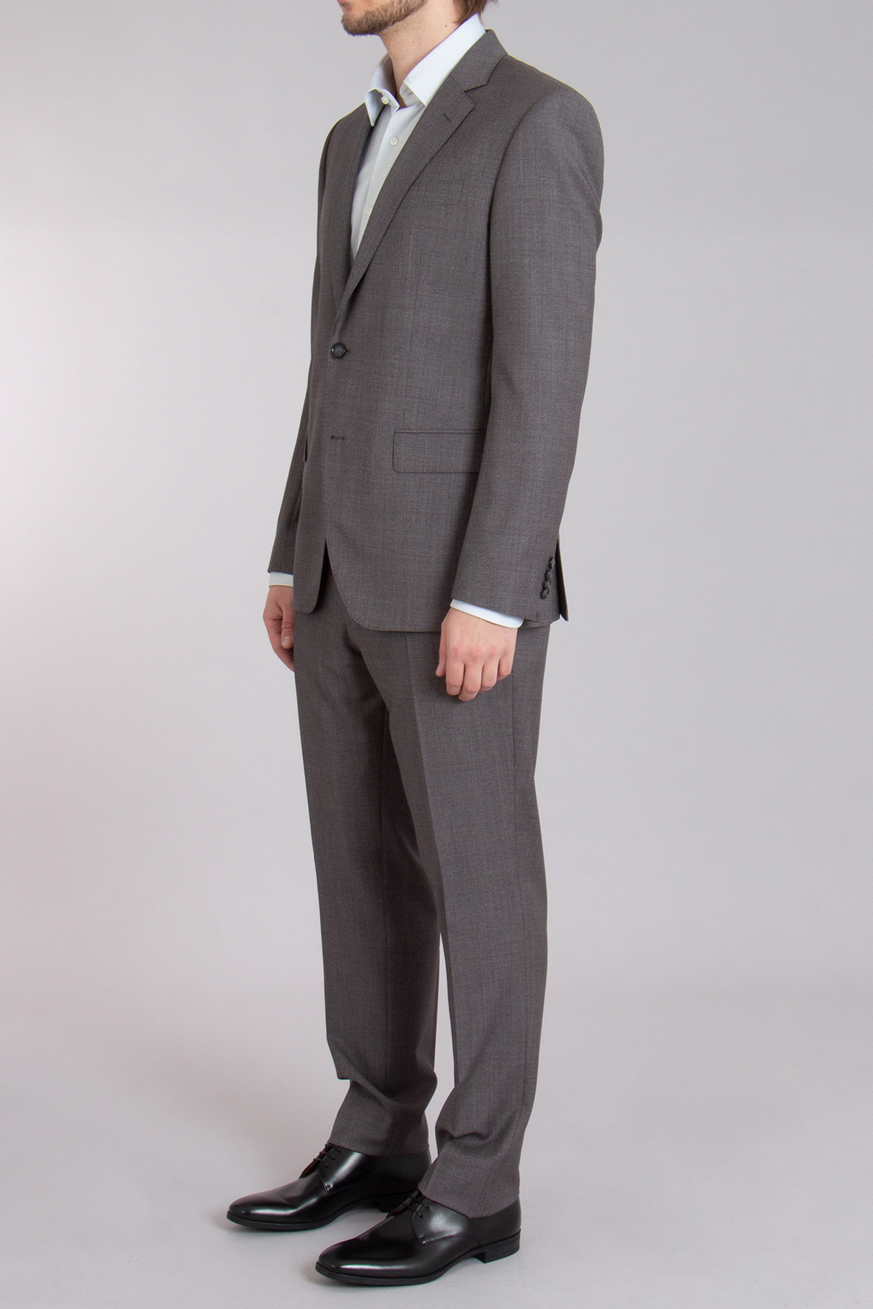 BOSS Slim Fit Micro-Patterned Bi-Stretch Virgin Wool Suit H-Huge