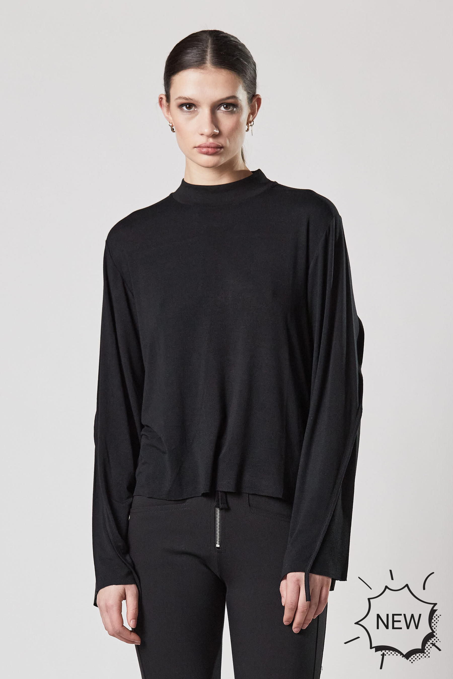 THOM KROM Ribbed Viscose Stretch Longsleeve T-Shirt