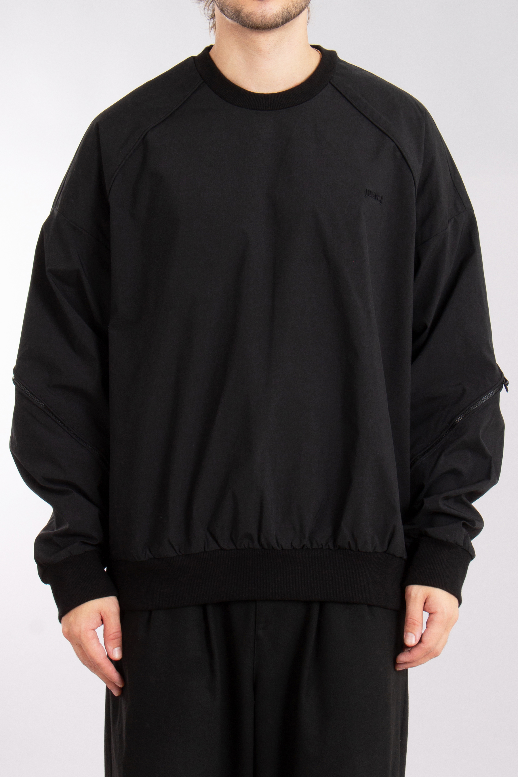 JUUN.J Oversized Bias Zip Sweatshirt