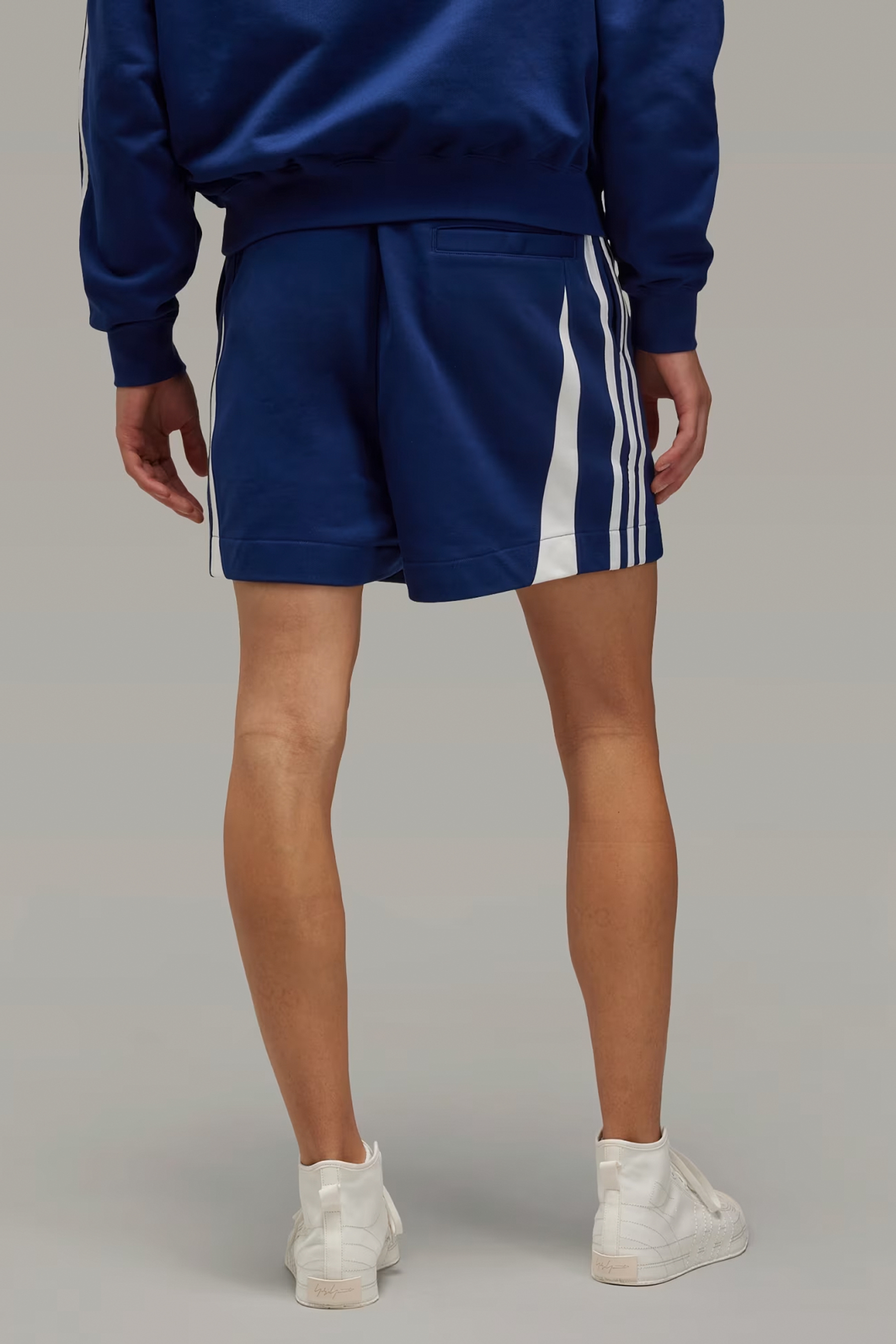 Y-3 Cotton Blend French Terry Cutline Shorts