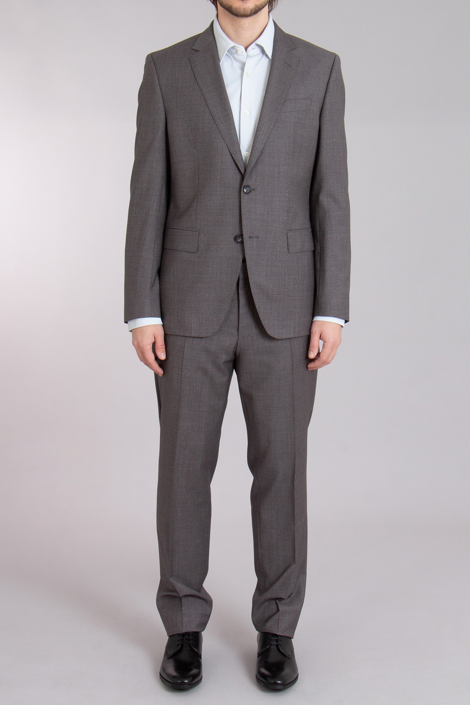 BOSS Slim Fit Micro-Patterned Bi-Stretch Virgin Wool Suit H-Huge