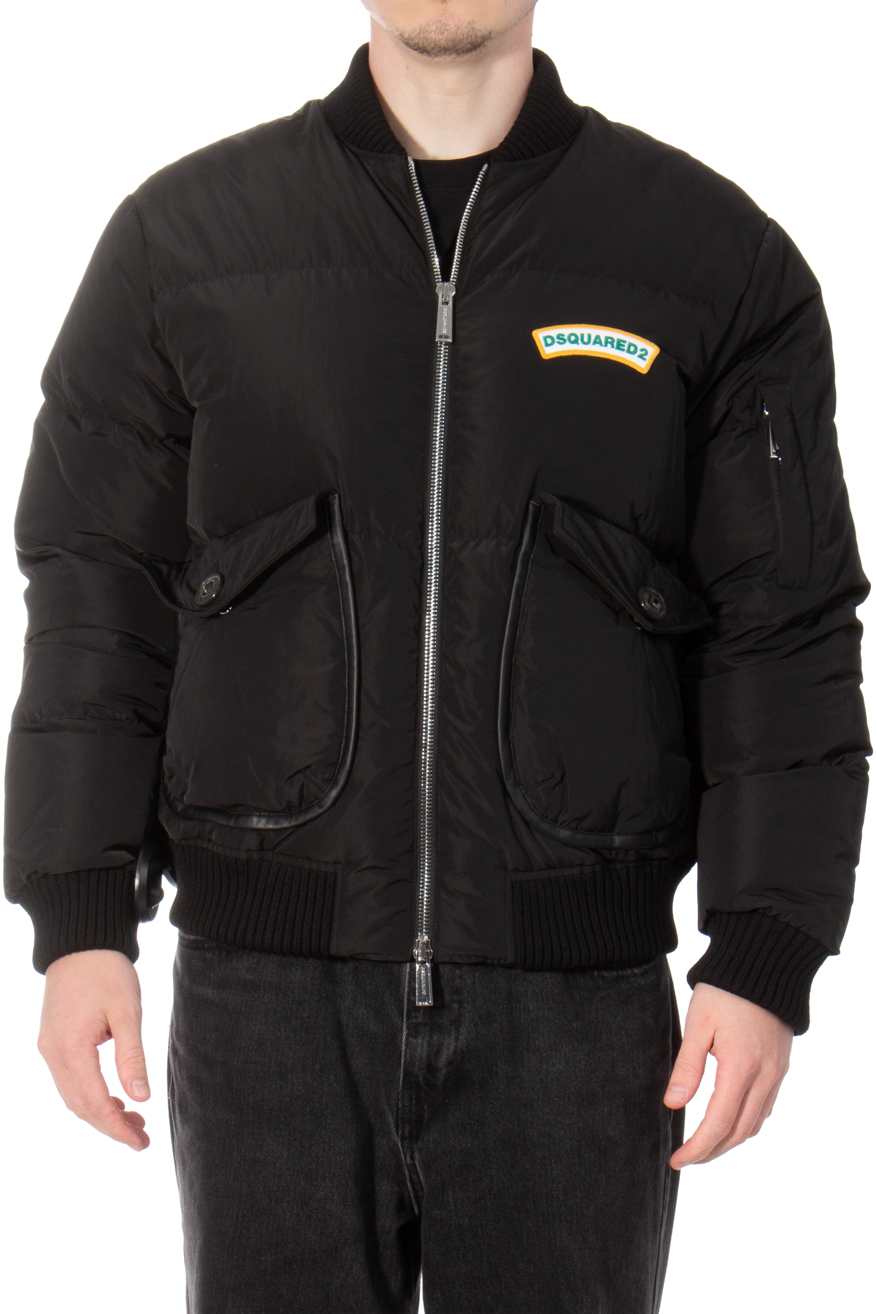 DSQUARED2 Down Padded Bomber Jacket Mother Fluff Puff