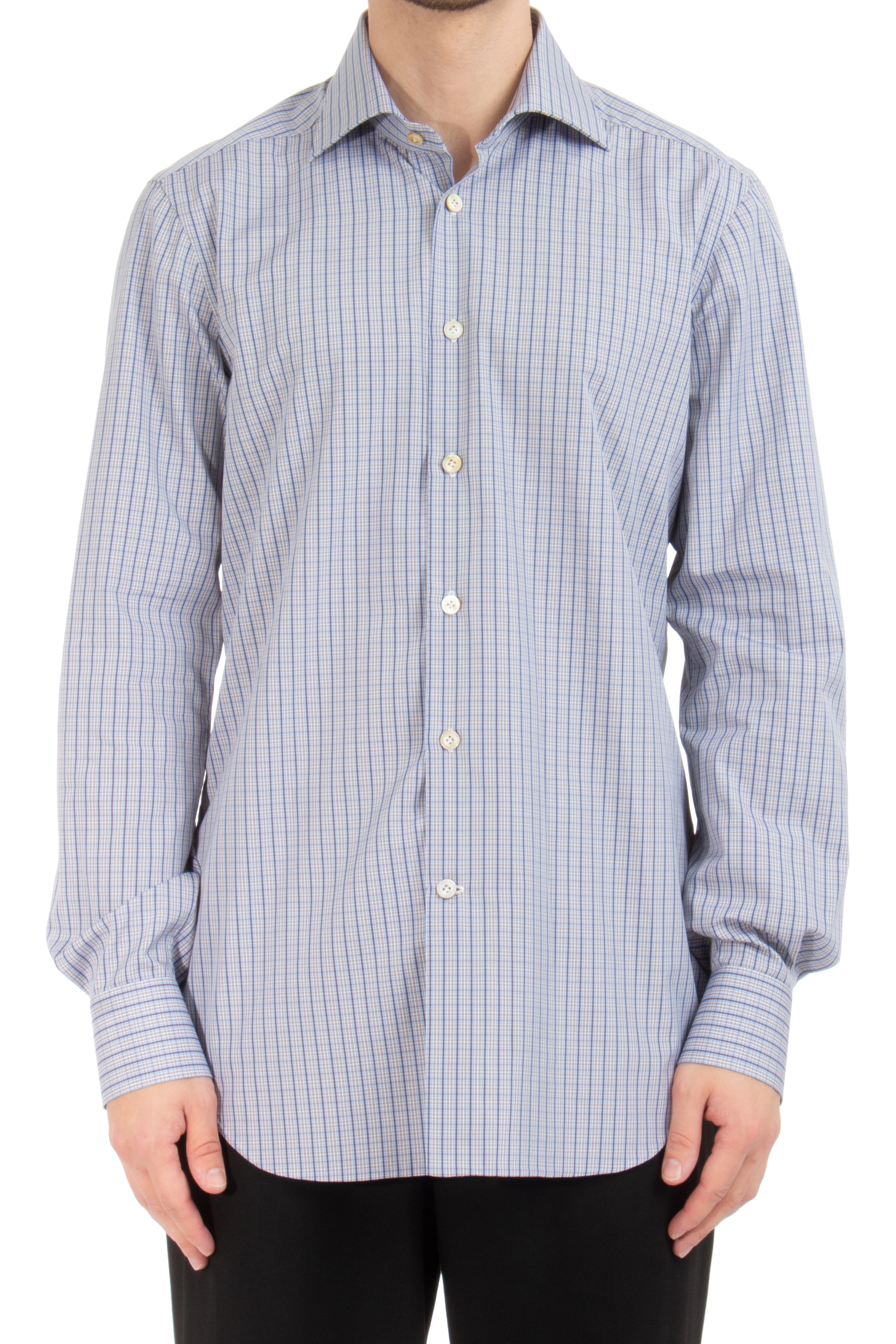 KITON Checked Cotton Shirt