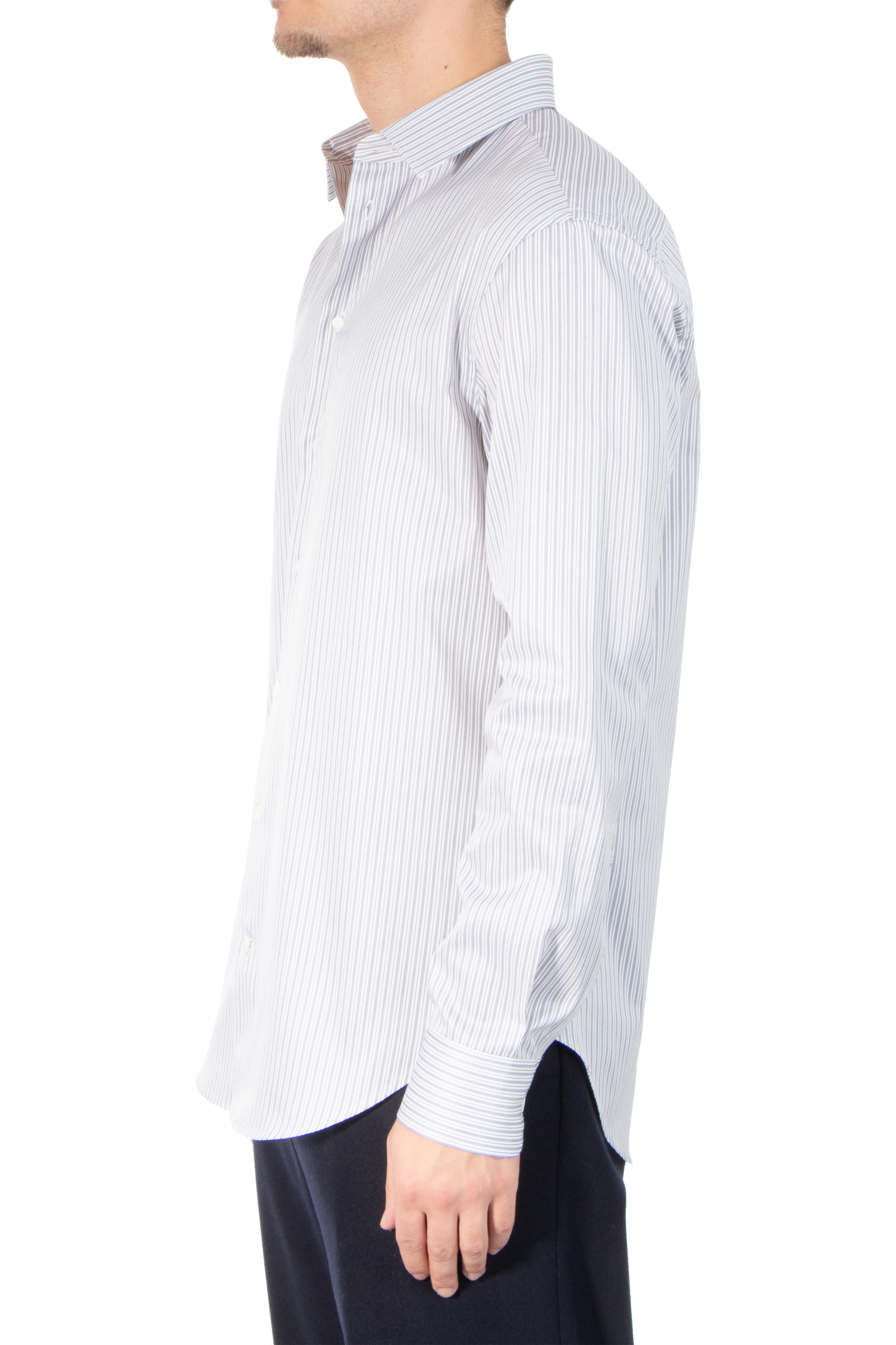 EMPORIO ARMANI Striped Cotton Twill Shirt