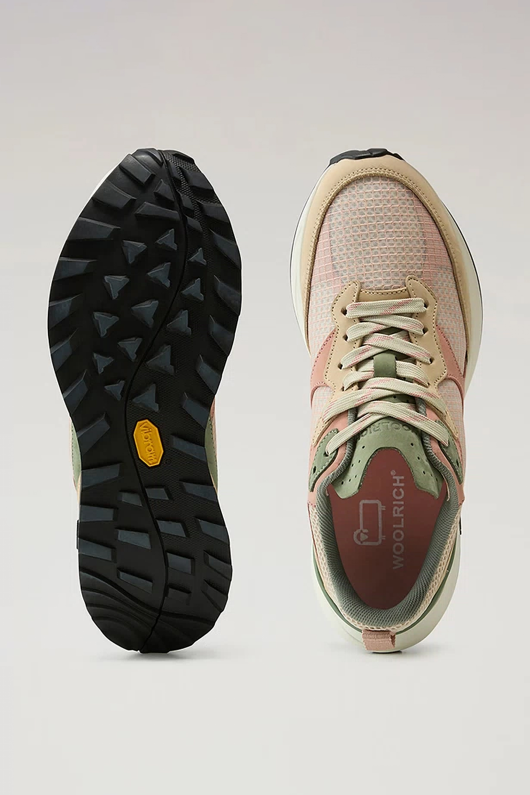 WOOLRICH Nubuk Leather & Ripstop Running Sneakers