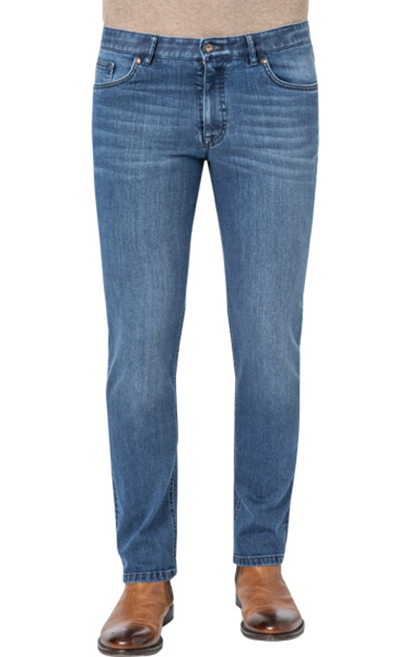 HILTL Regular Straight Cotton Lyocell Stretch Jeans Parker