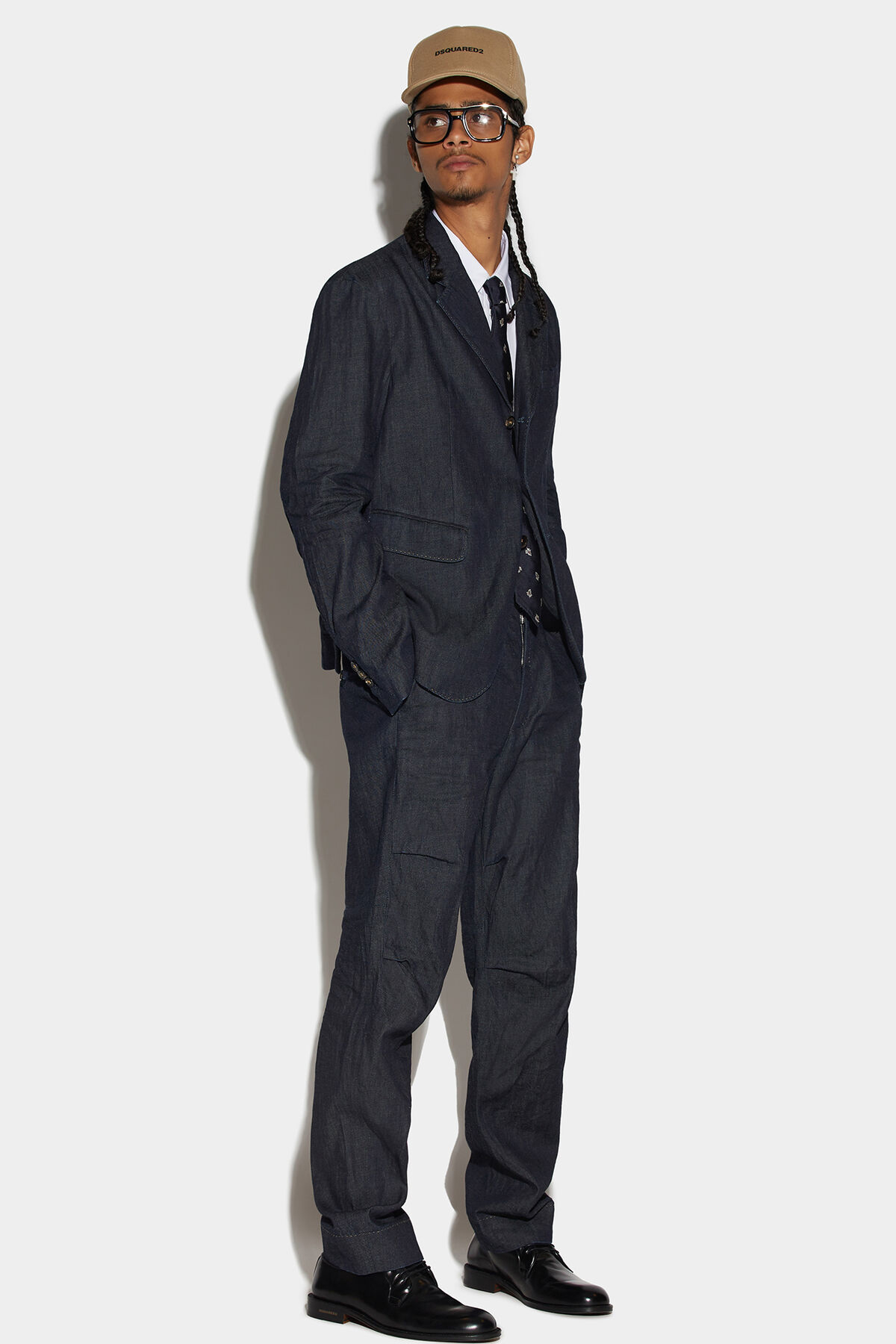 DSQUARED2 Regular Fit Cotton-Hemp Denim Osaka Suit