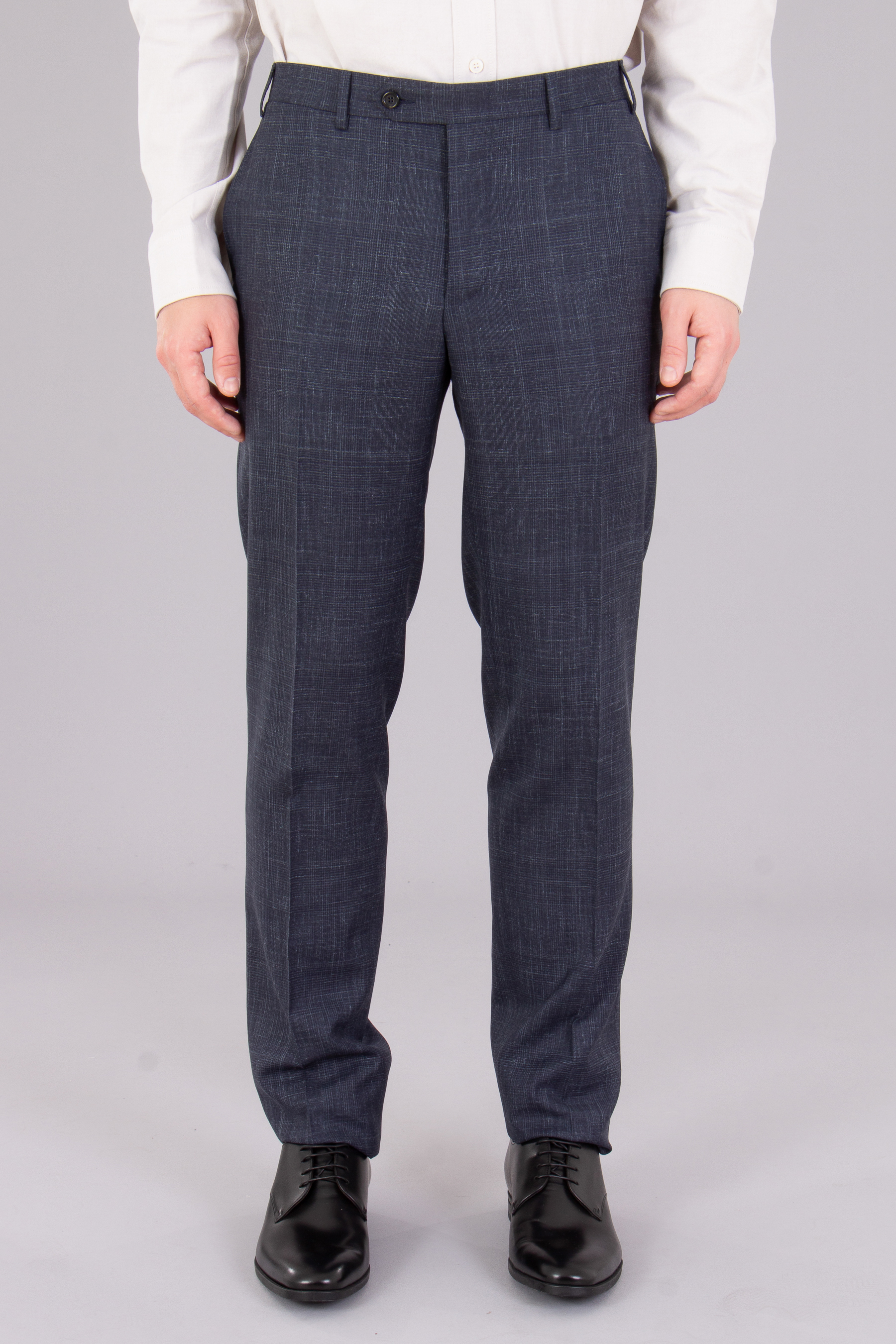 CANALI Modern Fit Checked Travel Wool-Silk-Linen Blend Suit Kei