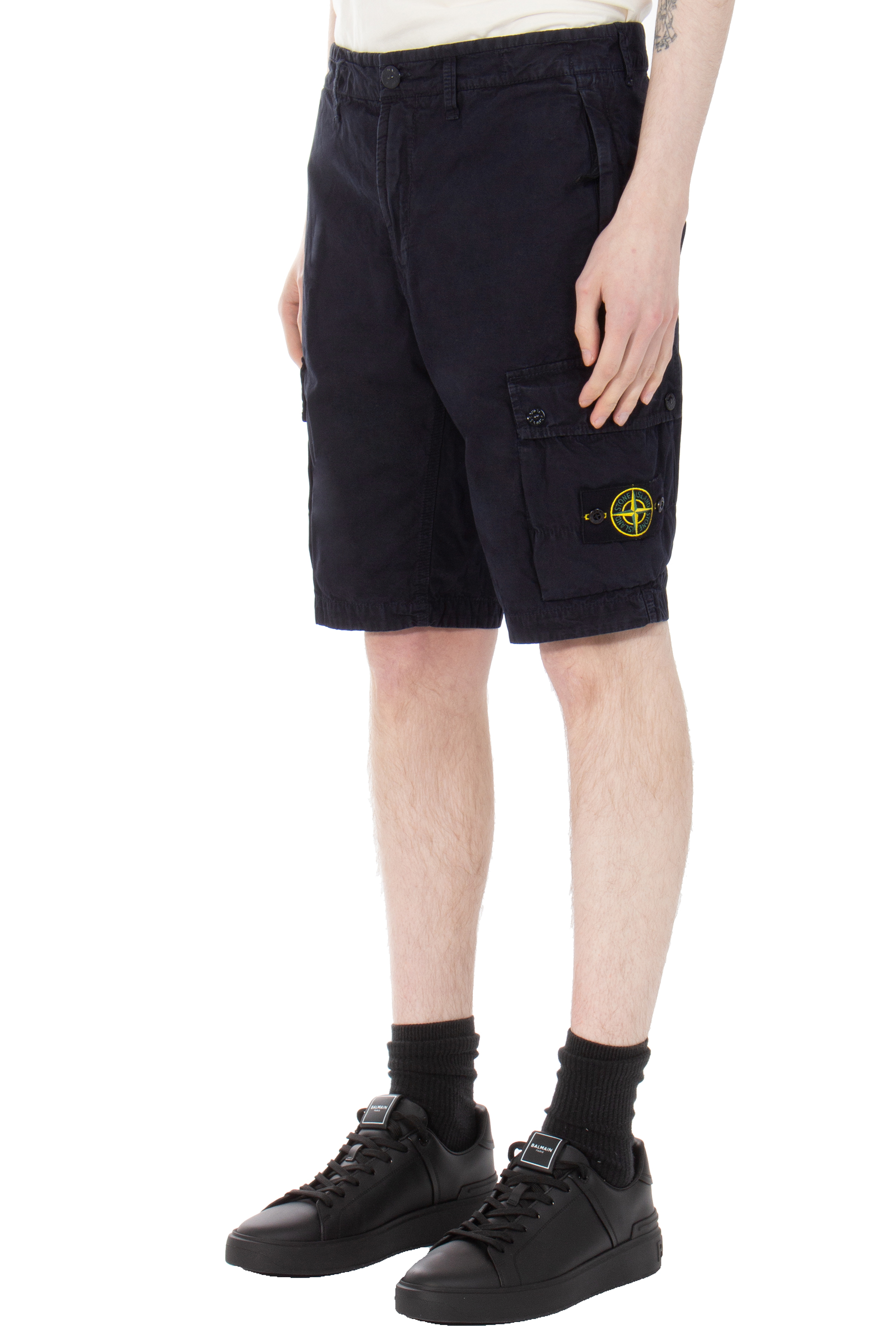 STONE ISLAND Slim Fit Cotton Bermuda Shorts