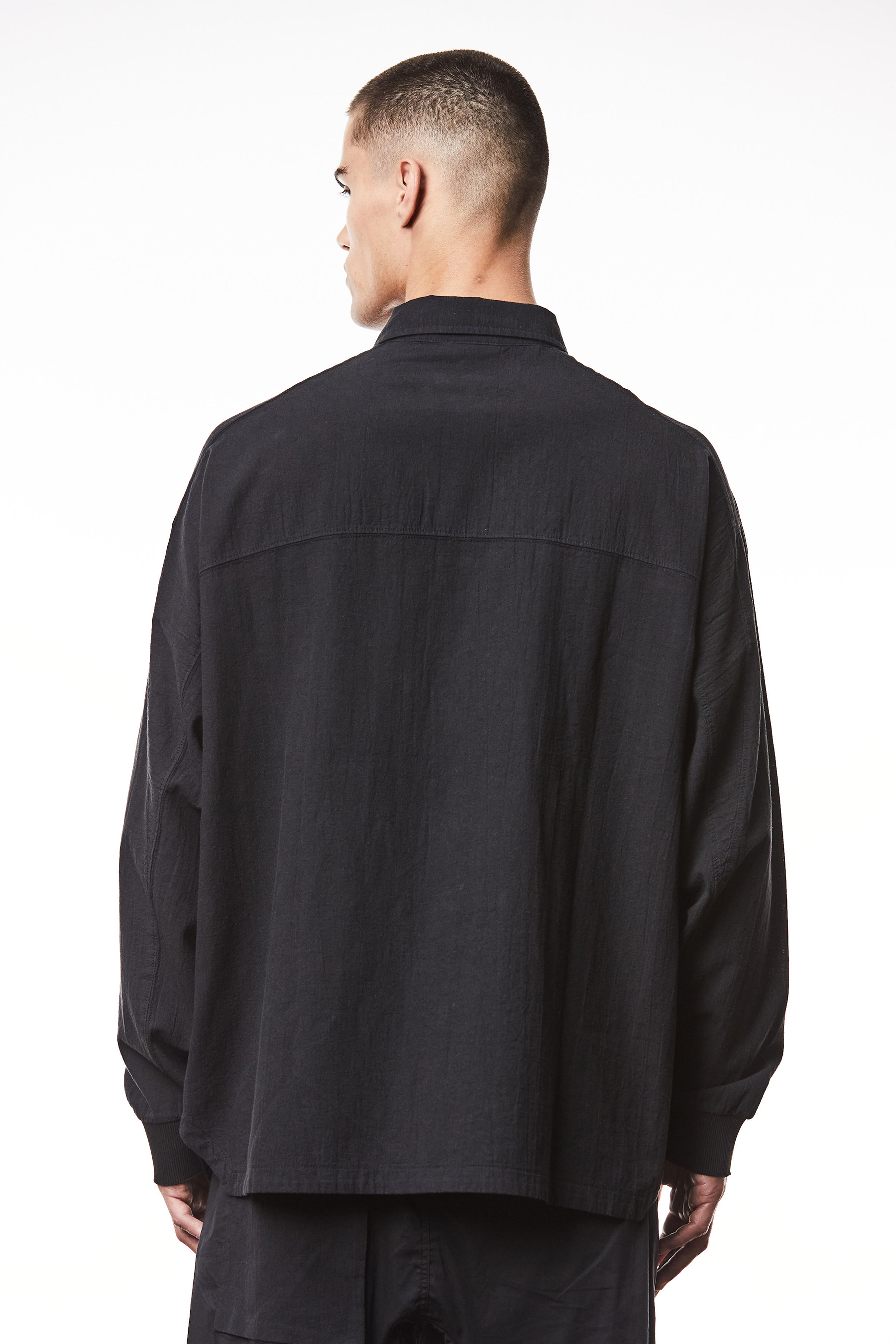 THOM KROM Oversized Fit Washed Linen-Cotton Blend Shirt