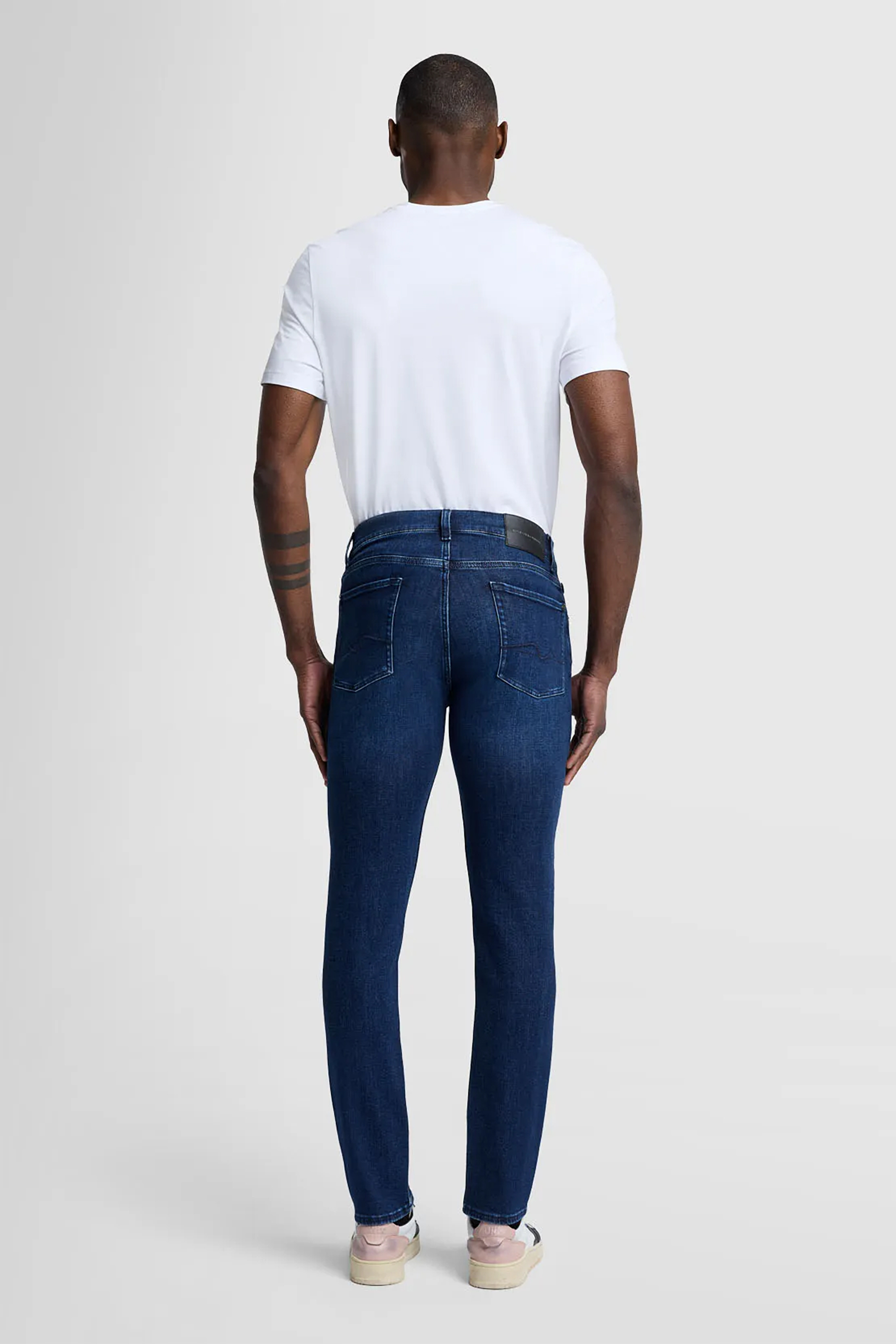 7 FOR ALL MANKIND Luxury Cotton-Cashmere-Stretch Denim Jeans Slimmy