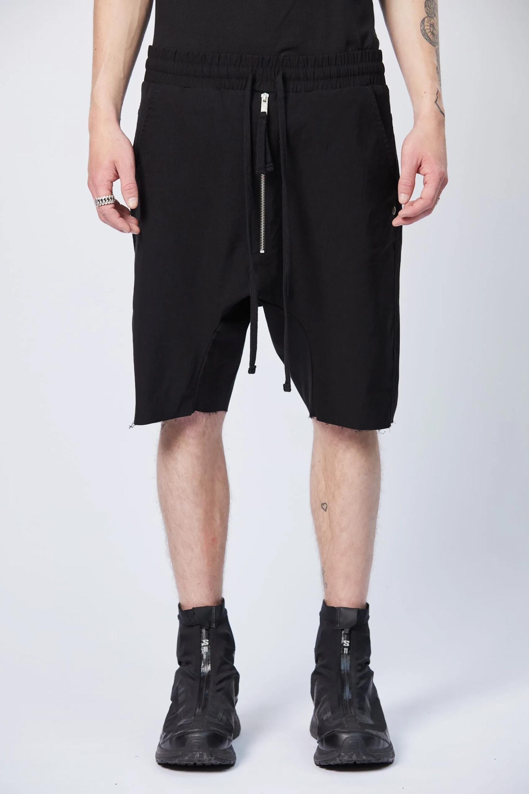 THOM KROM Drop Crotch Woven Stretch Shorts