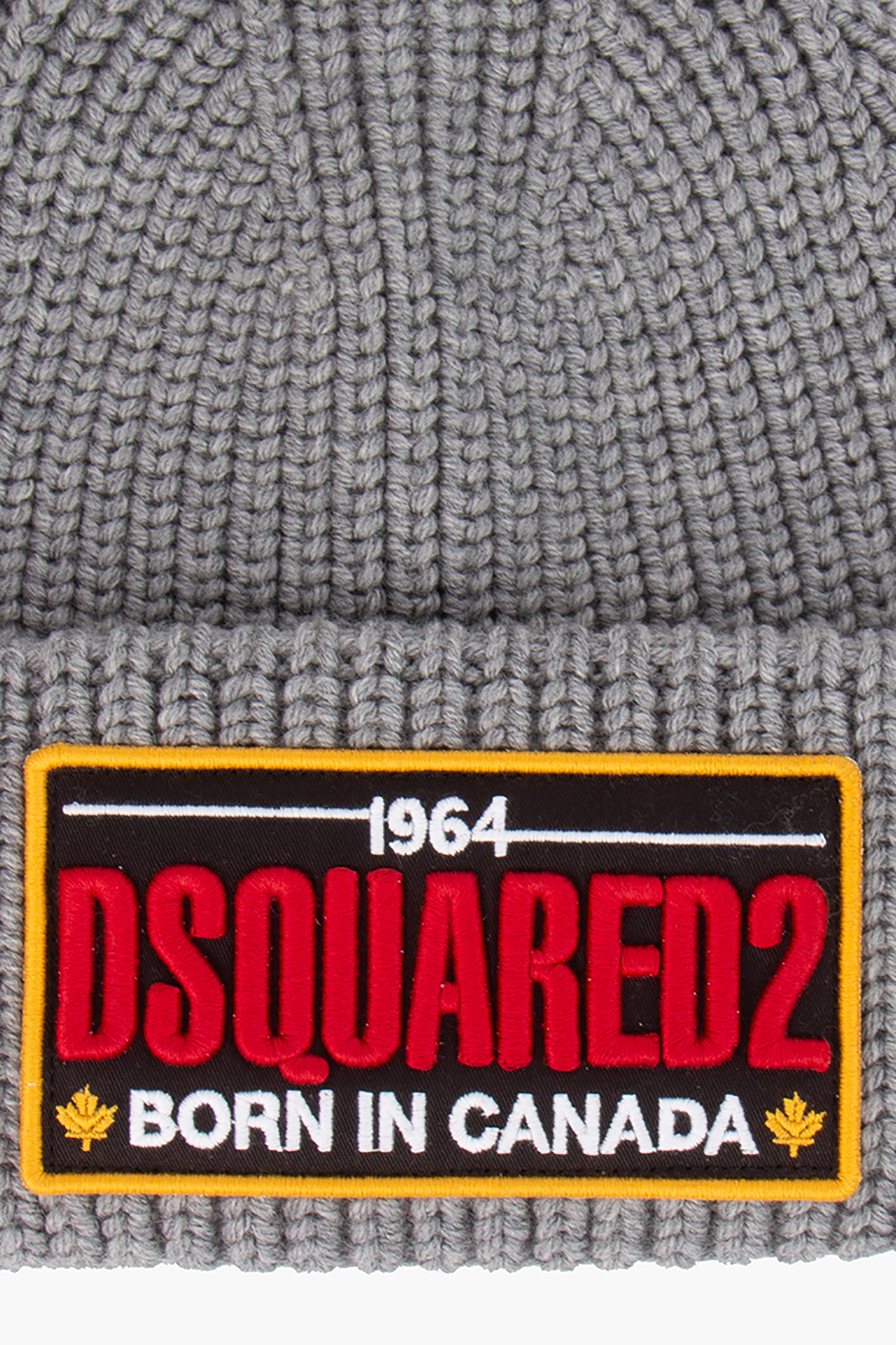 DSQUARED2 Patch Ribbed Wool Beanie