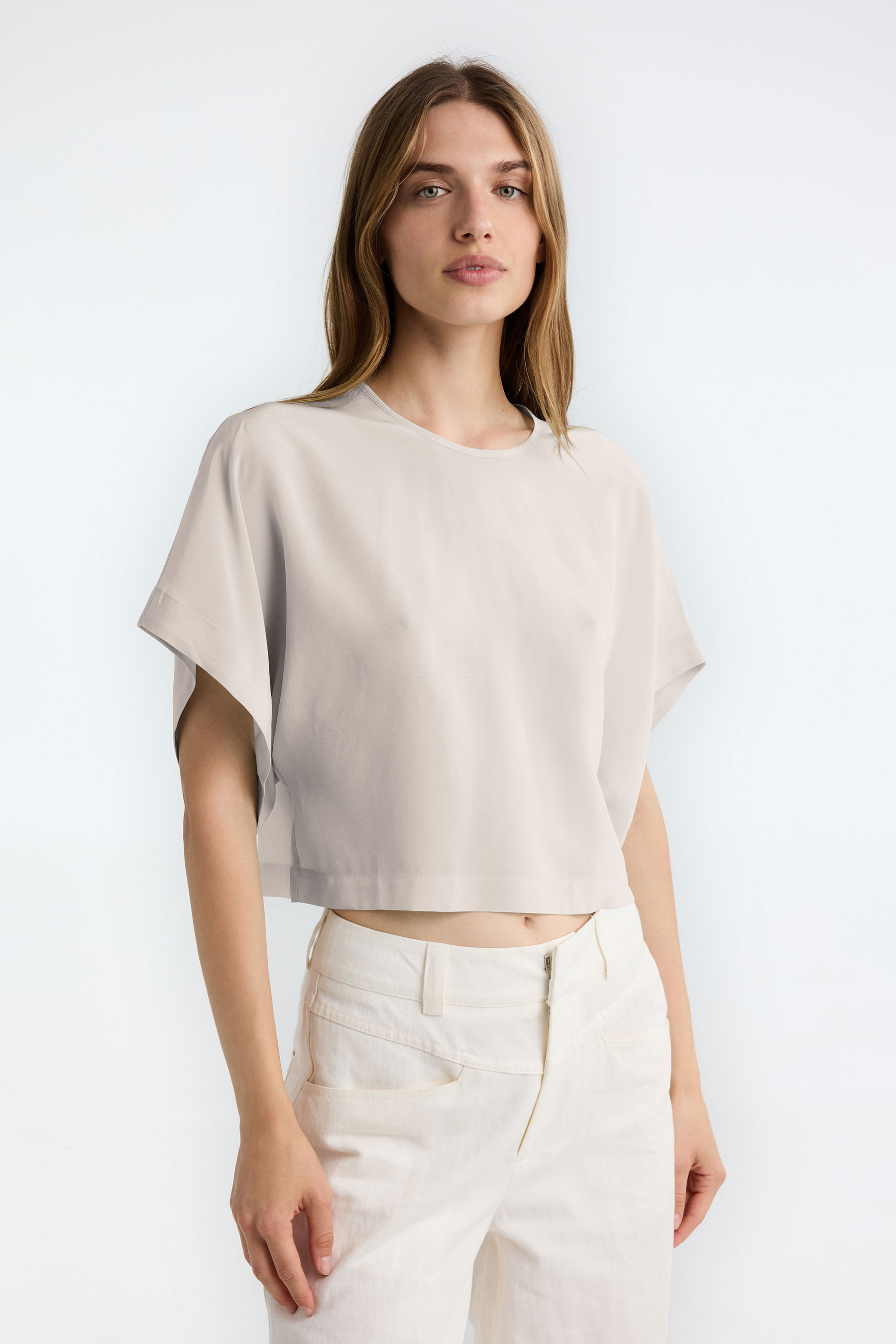 IHEART Wide Fit Silk Top Petrinea