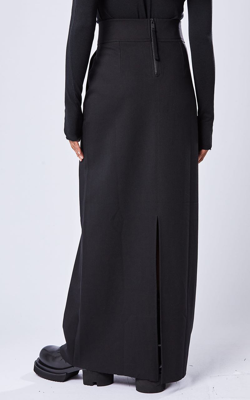 THOM KROM Cotton-Nylon-Stretch Maxi Skirt