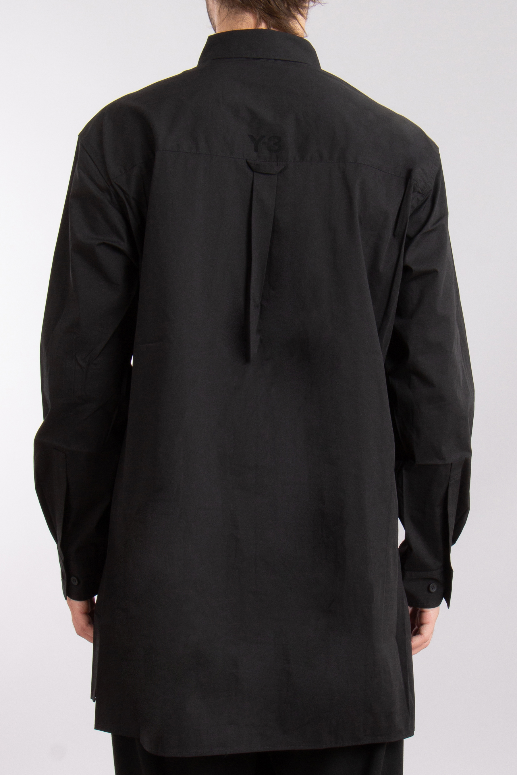 Y-3 Oversized Cotton Blend Stretch Overshirt