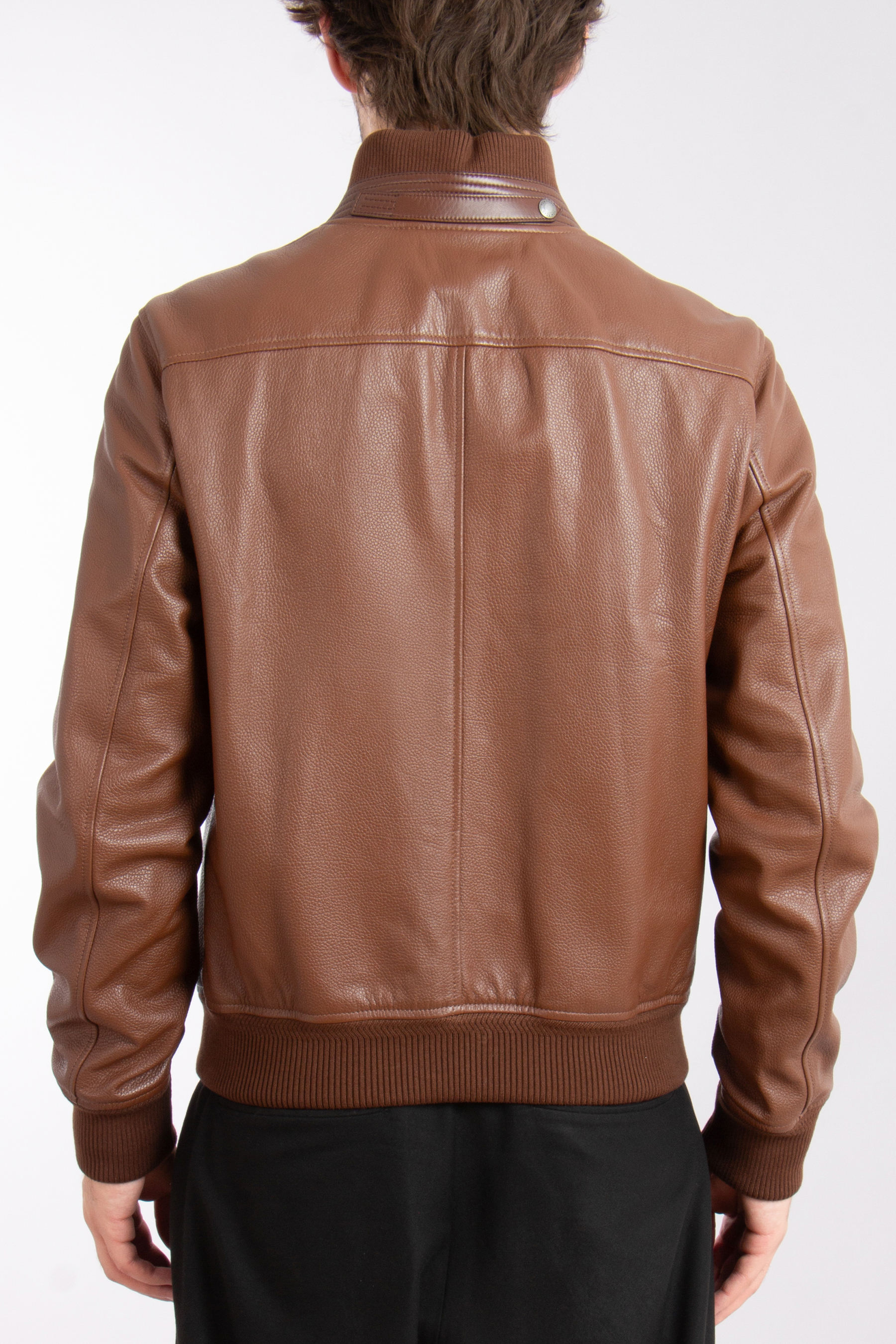 TOM FORD Grained Lamb Leather Track Bomber Jacket