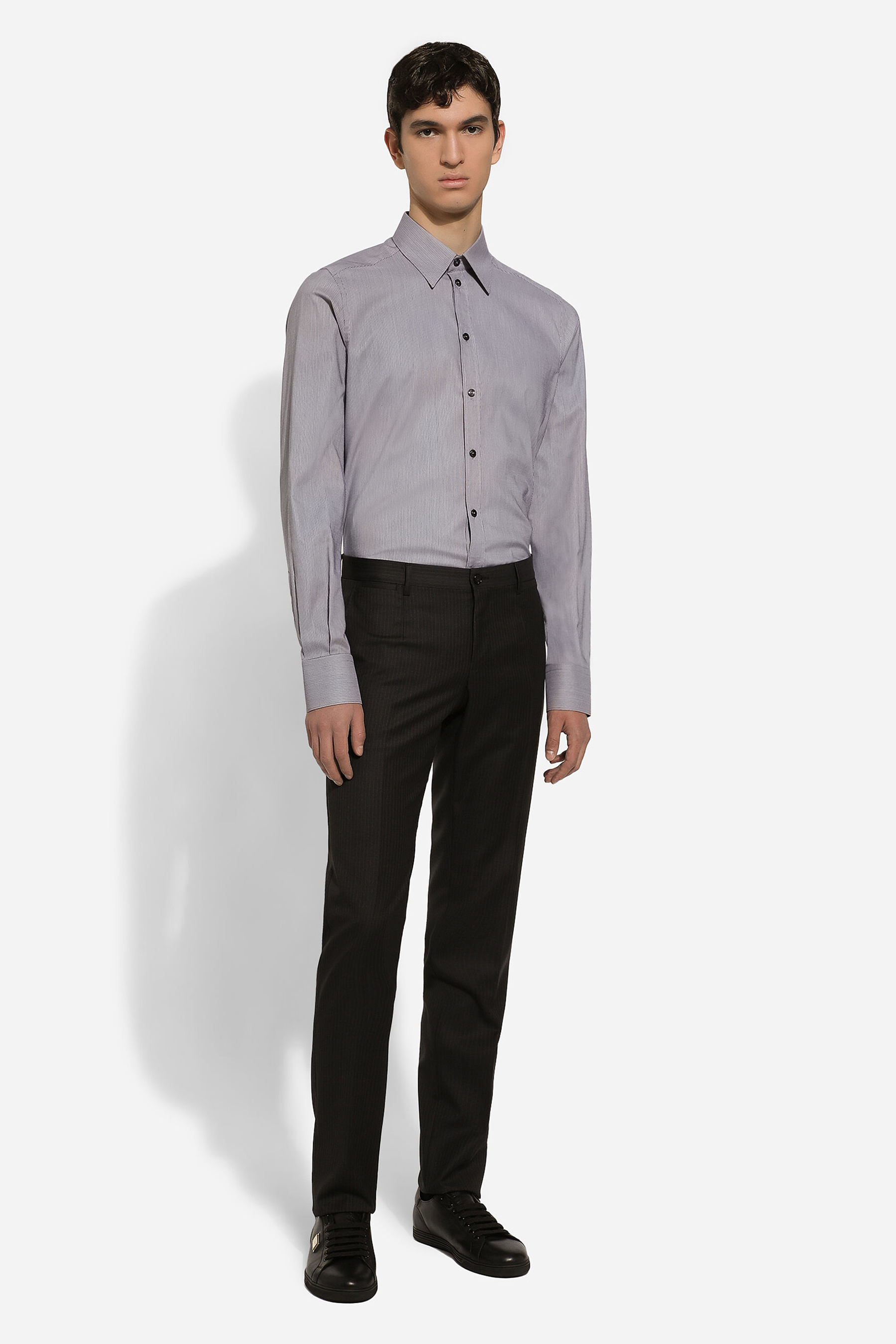 DOLCE & GABBANA Martini Fit Striped Cotton Shirt