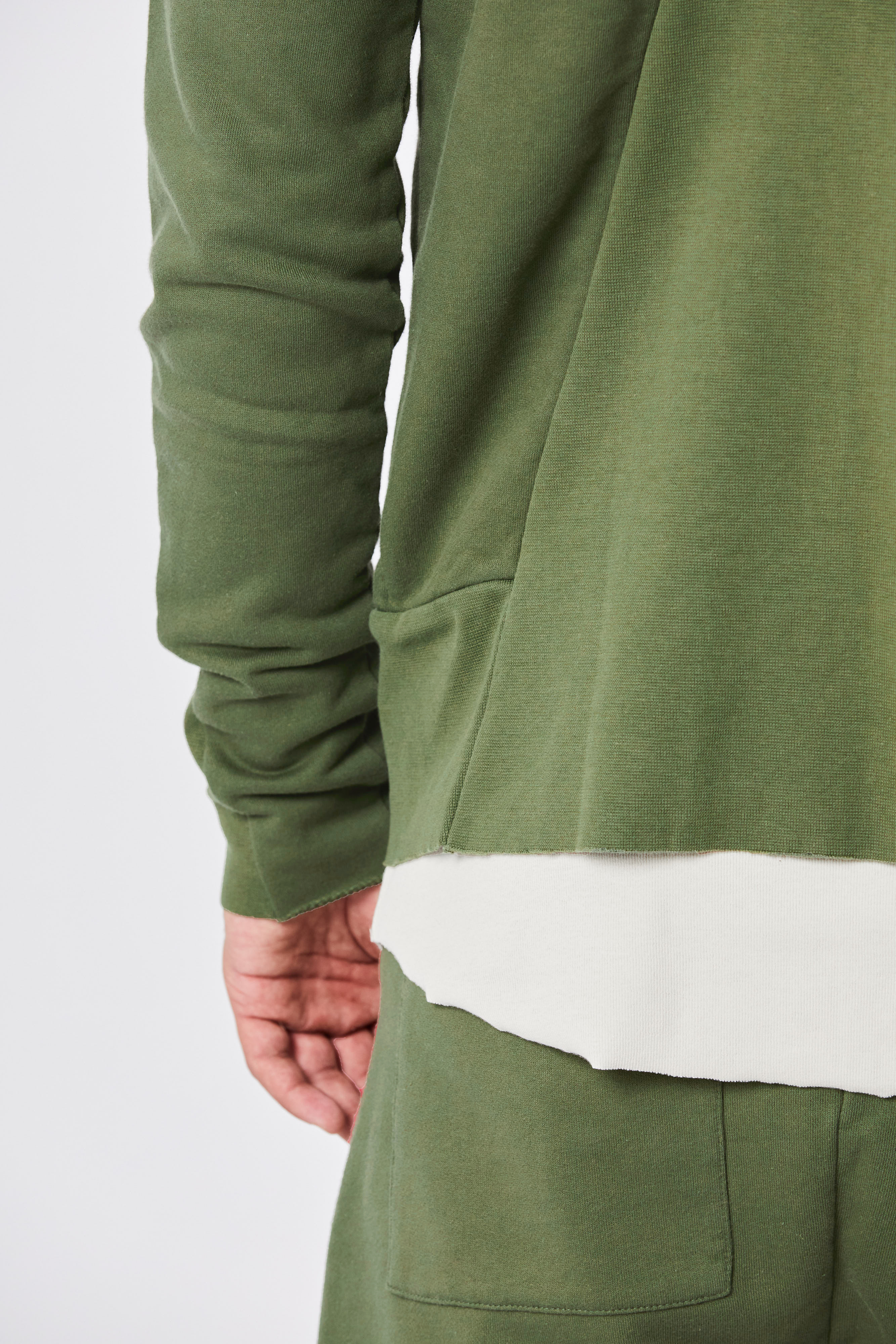 THOM KROM Cotton Hooded Zip Up Sweatshirt