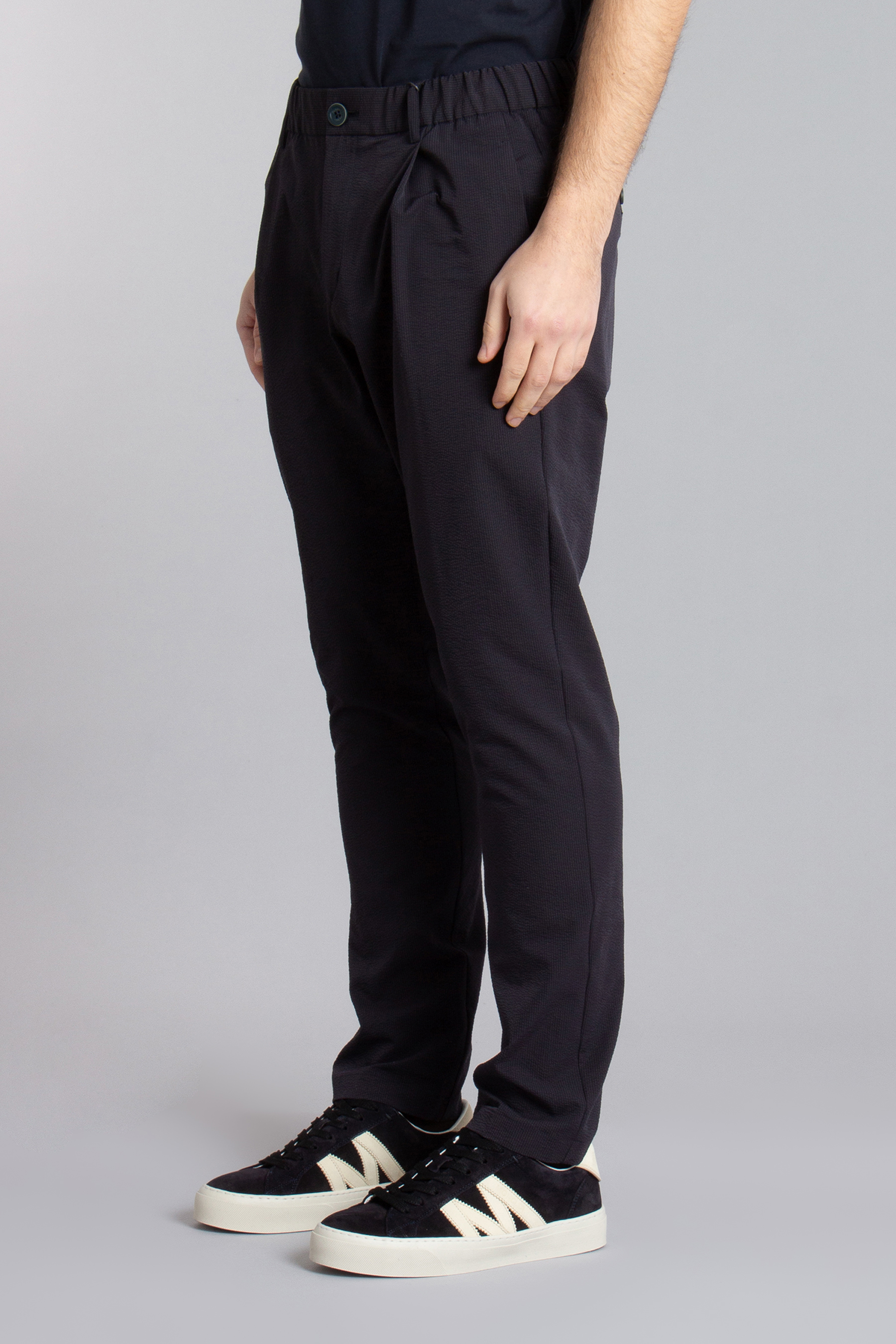 HERNO Regular Fit Stretch Seer-Crease Pants