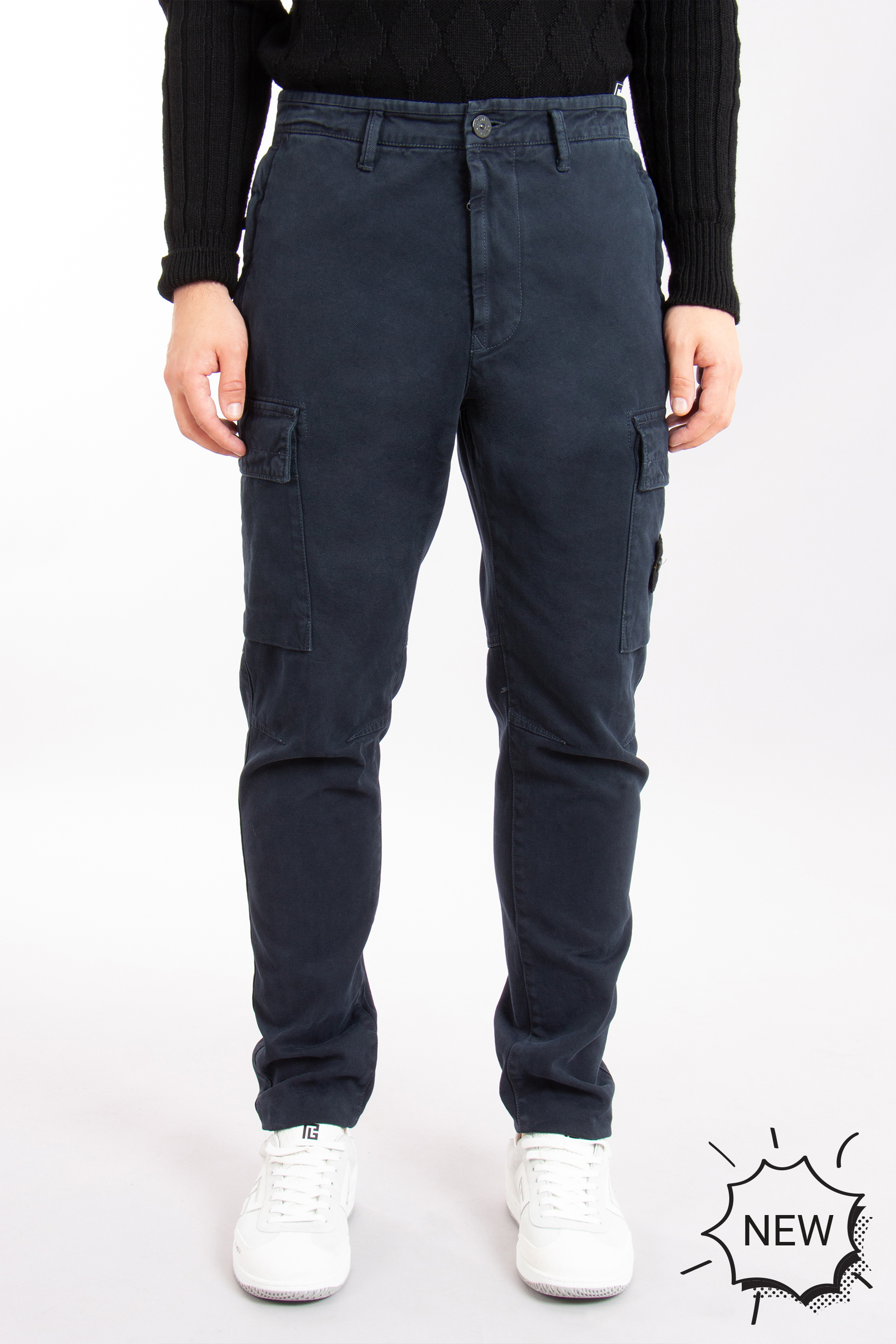 STONE ISLAND Regular Tapered Fit Cotton Cargo Pants