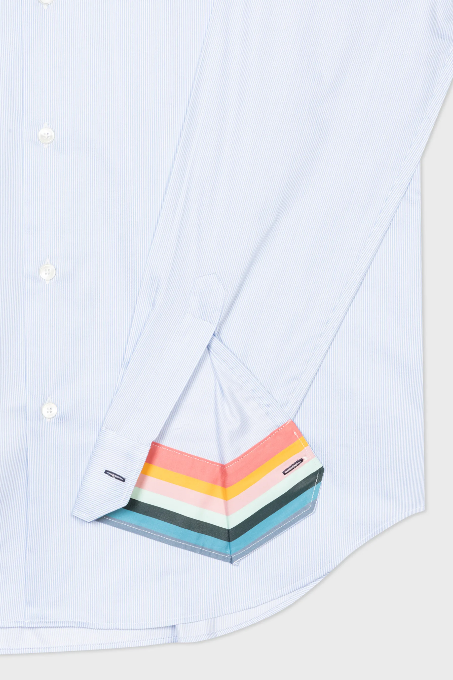 PAUL SMITH Tailored Fit Fine Stripe Cotton Shirt