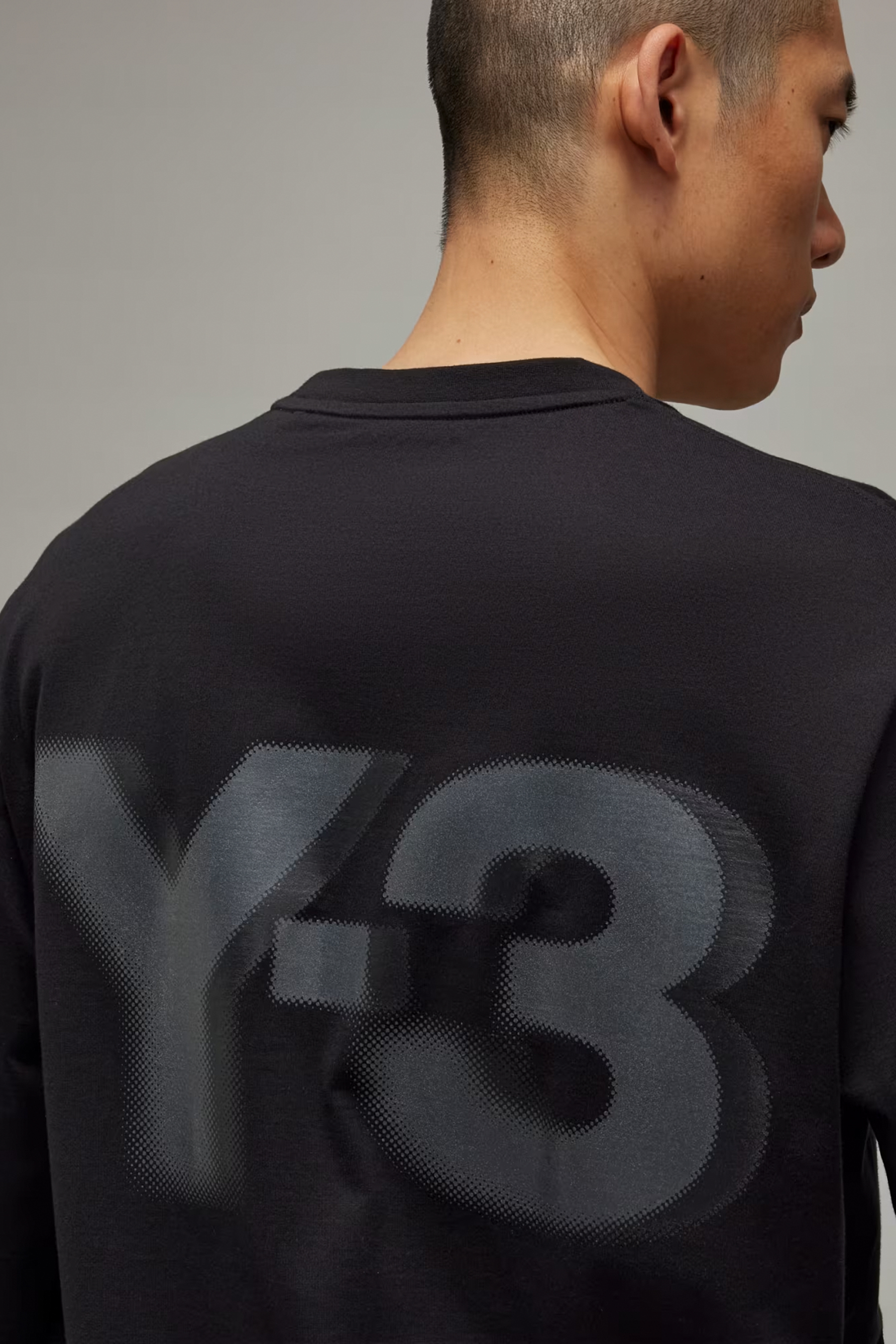 Y-3 Printed Cotton Jersey Long Sleeve T-Shirt