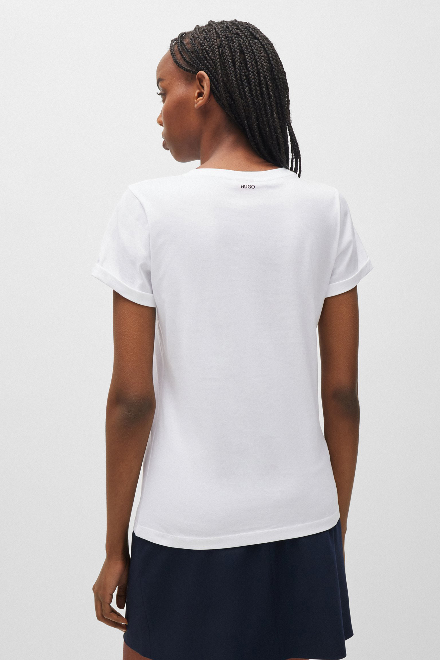 HUGO Slim Fit Cotton Jersey T-Shirt The Plain Tee