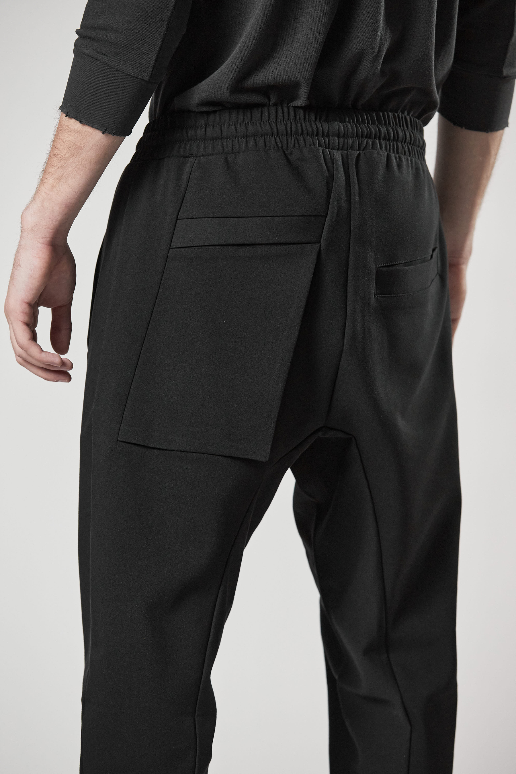 THOM KROM Drop Crotch Cotton-Nylon Stretch Pants