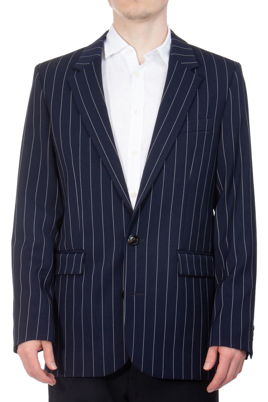 AMI PARIS Striped Virgin Wool Jacket