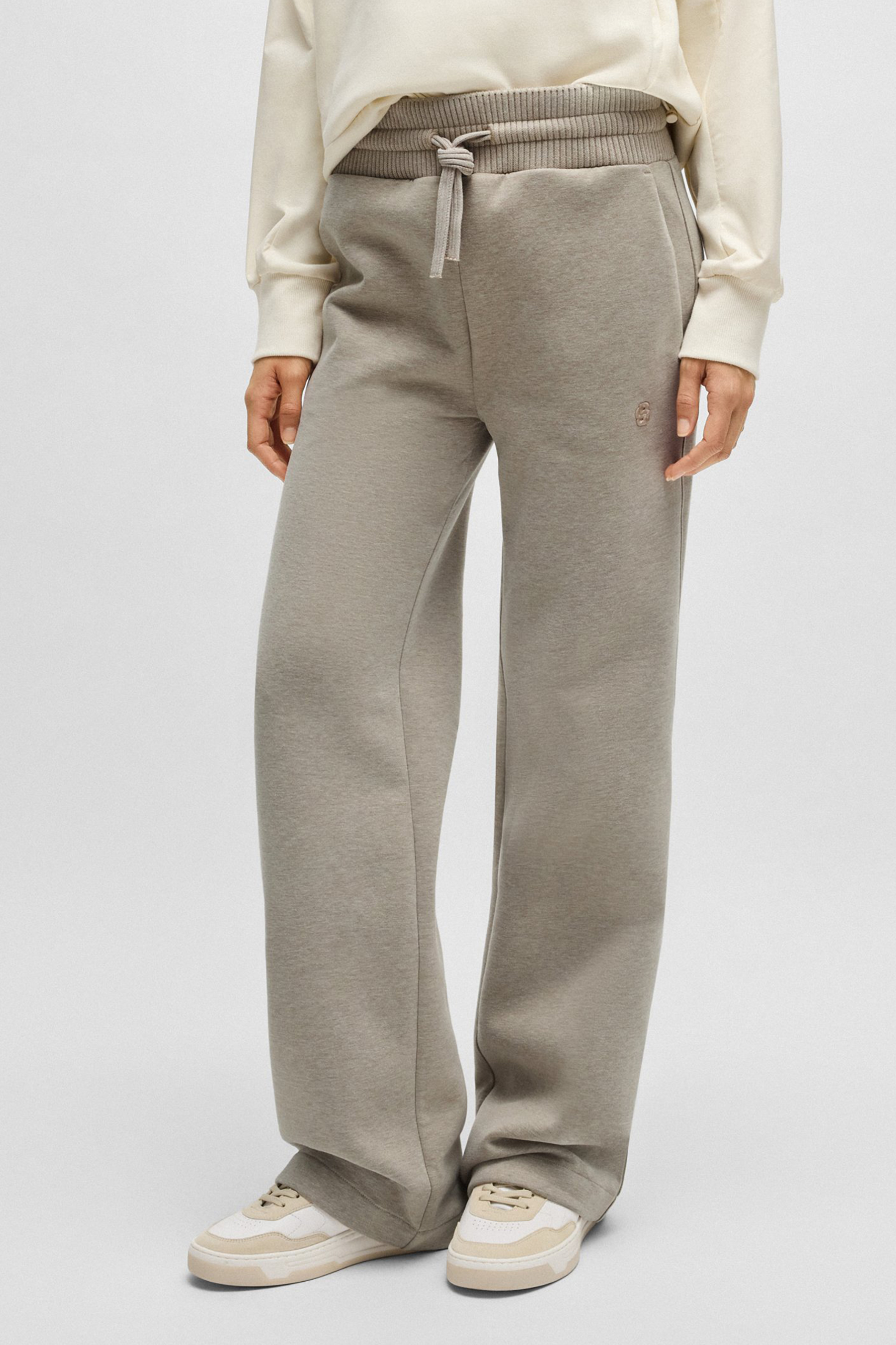 BOSS Relaxed Fit Cotton Blend Jersey Sweatpants Eburra