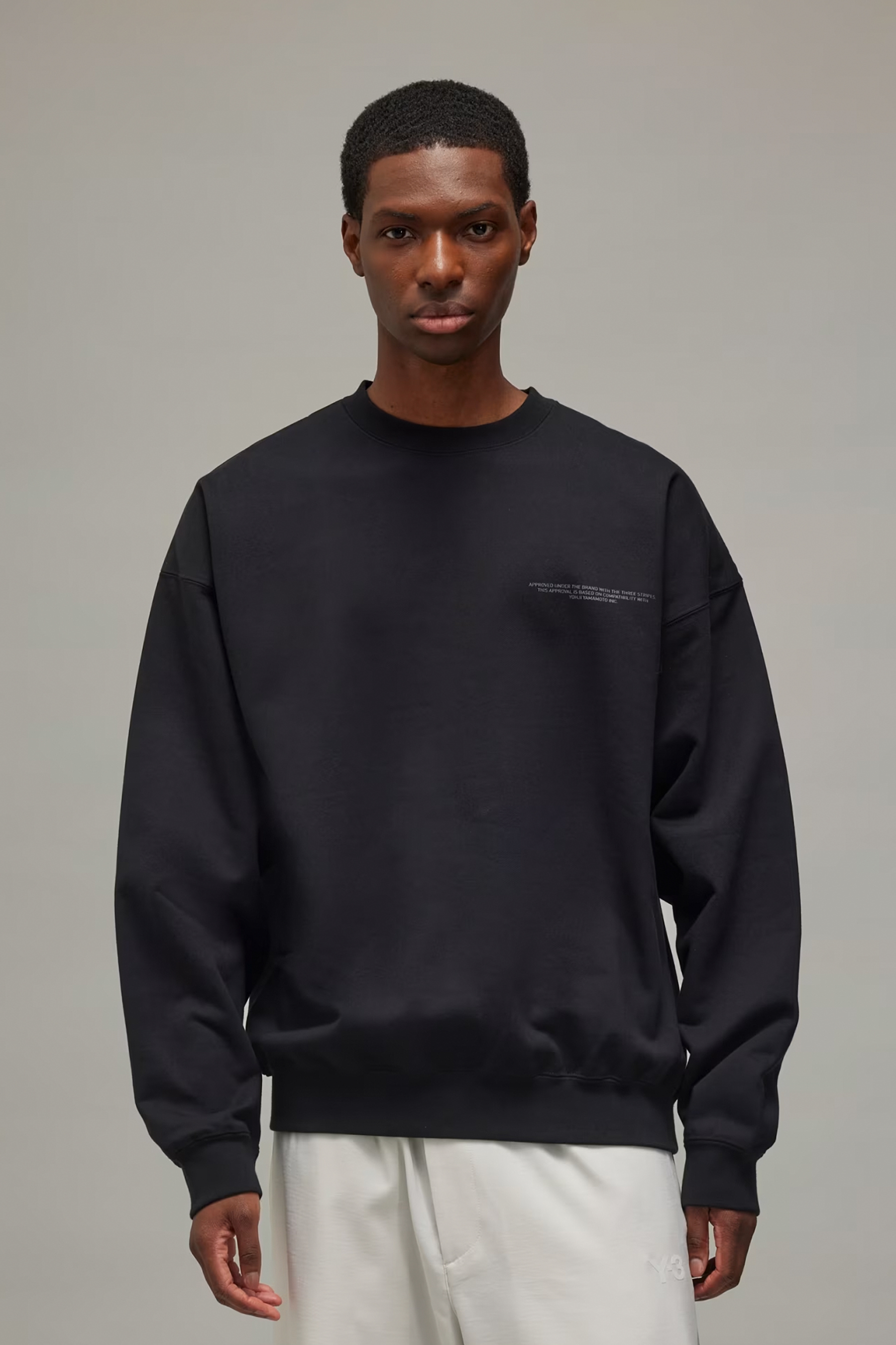 Black french terry sweatshirt on sale