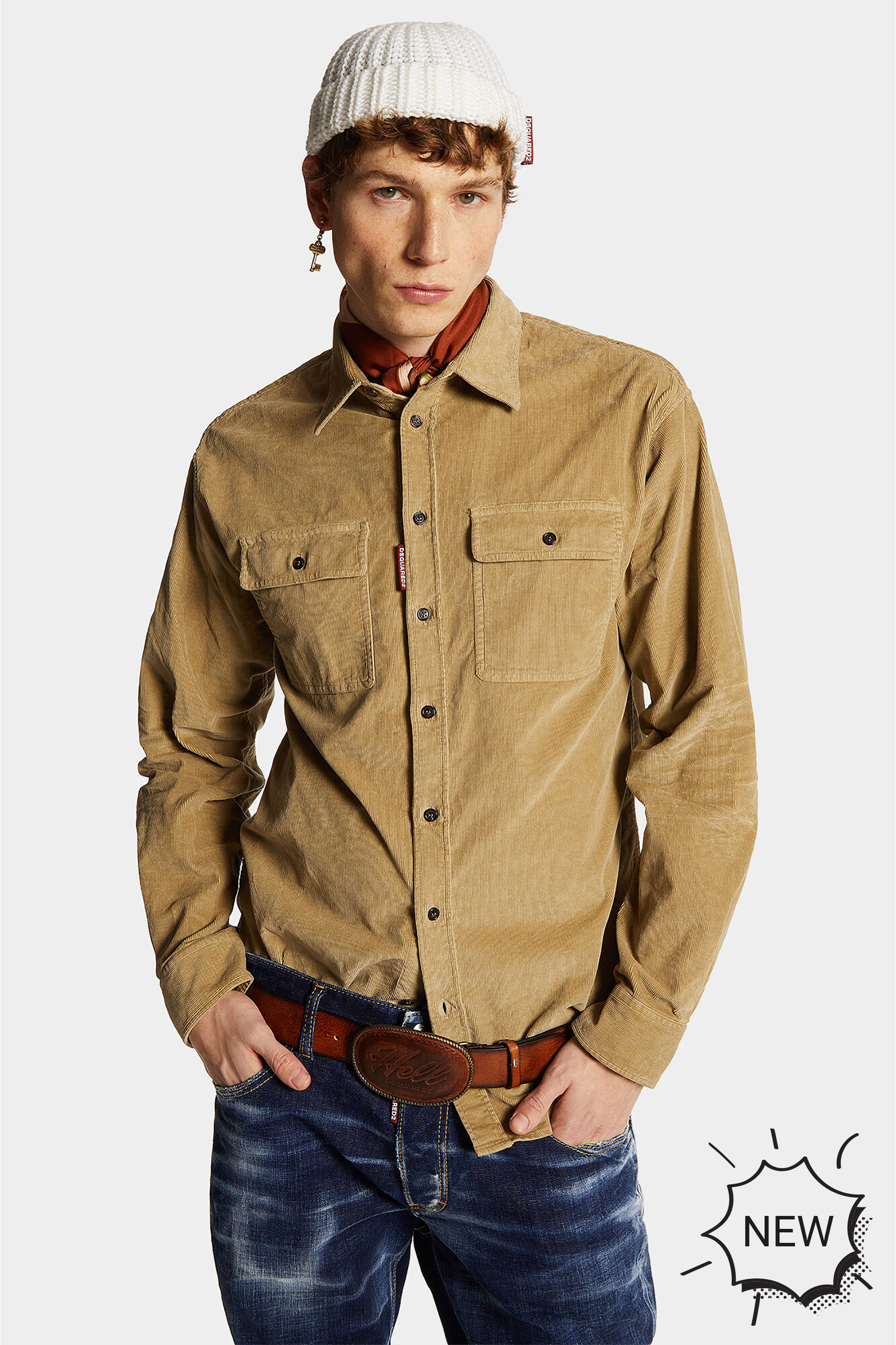 DSQUARED2 Cotton Stretch Corduroy Shirt