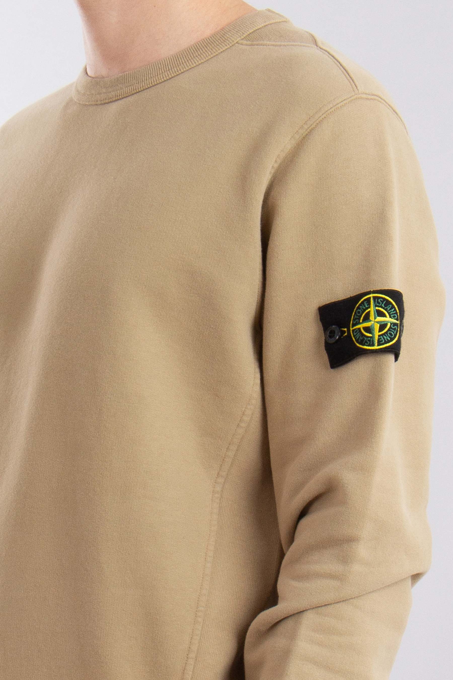 STONE ISLAND Brushed Organic Cotton Fleece Sweatshirt