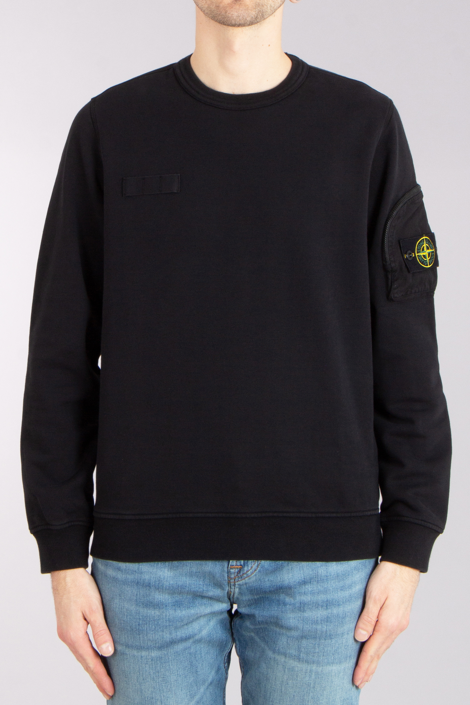 STONE ISLAND Garment-Dyed Organic Cotton Fleece Sweatshirt