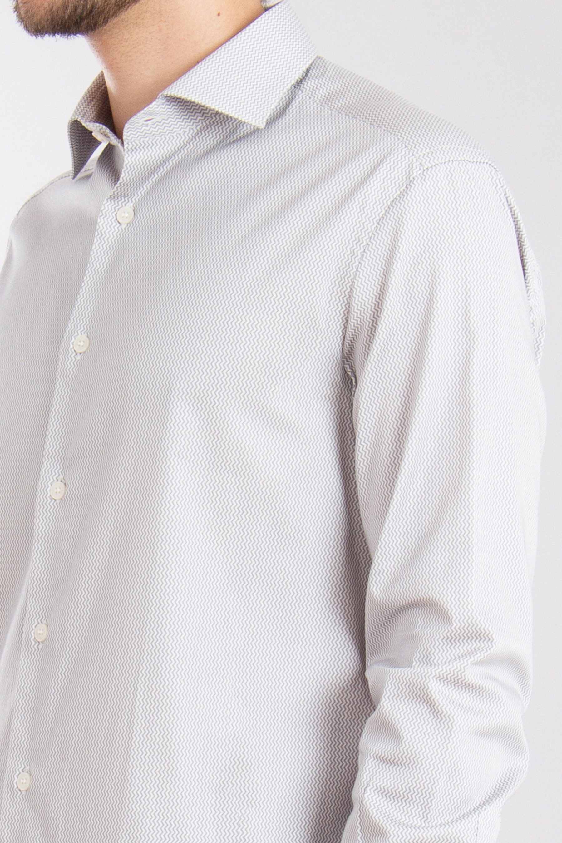 EMPORIO ARMANI Patterned Cotton Stretch Shirt