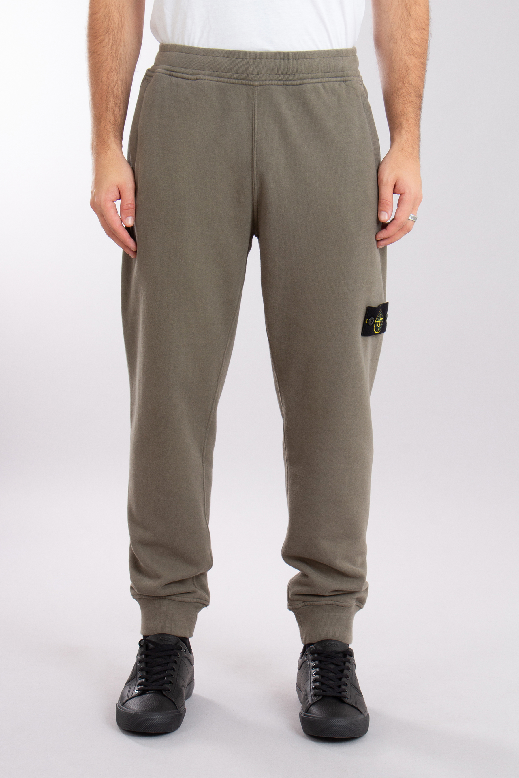 STONE ISLAND Brushed Organic Cotton Fleece Sweatpants