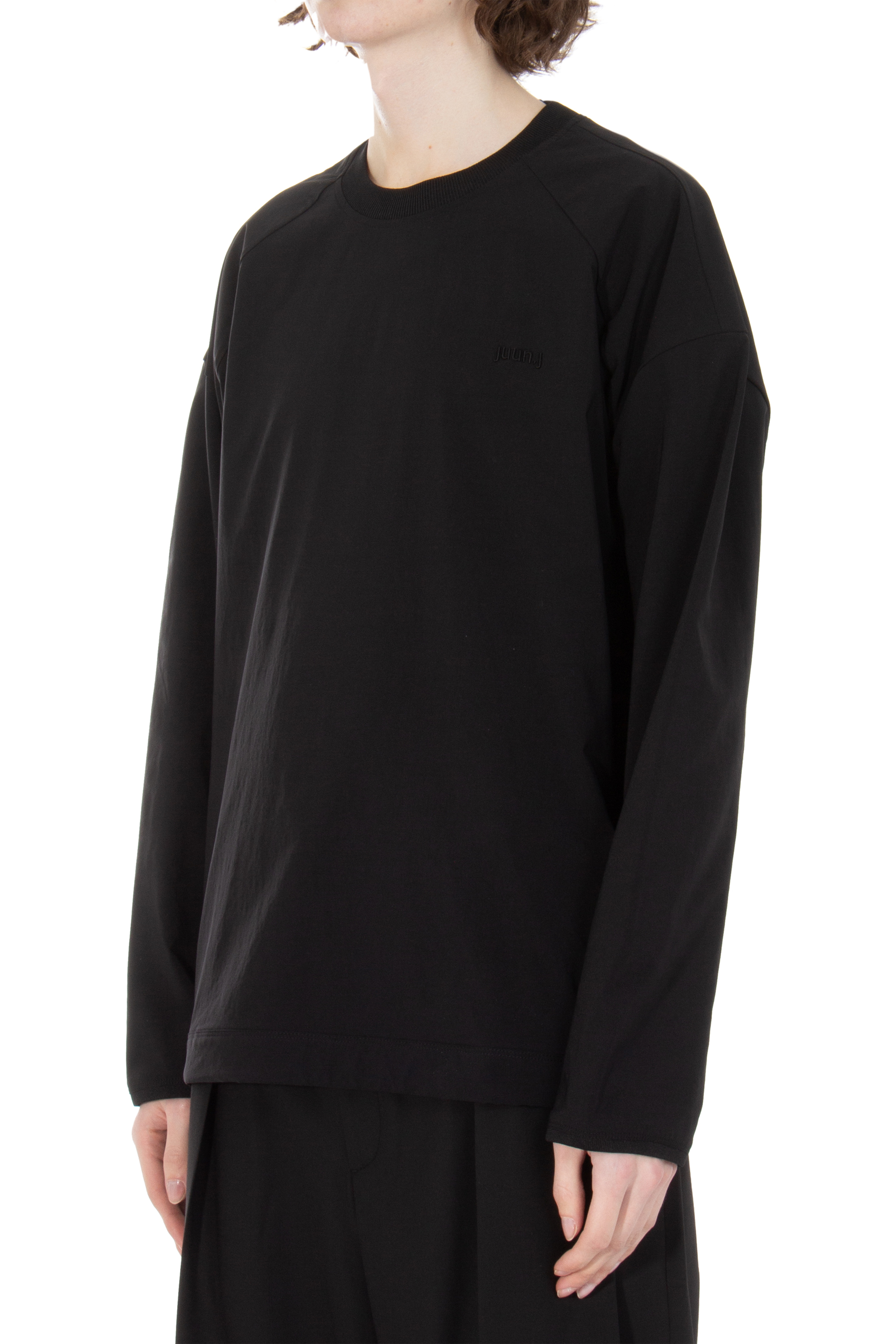 JUUN.J Embroidered Nylon Stretch Long Sleeved T-Shirt